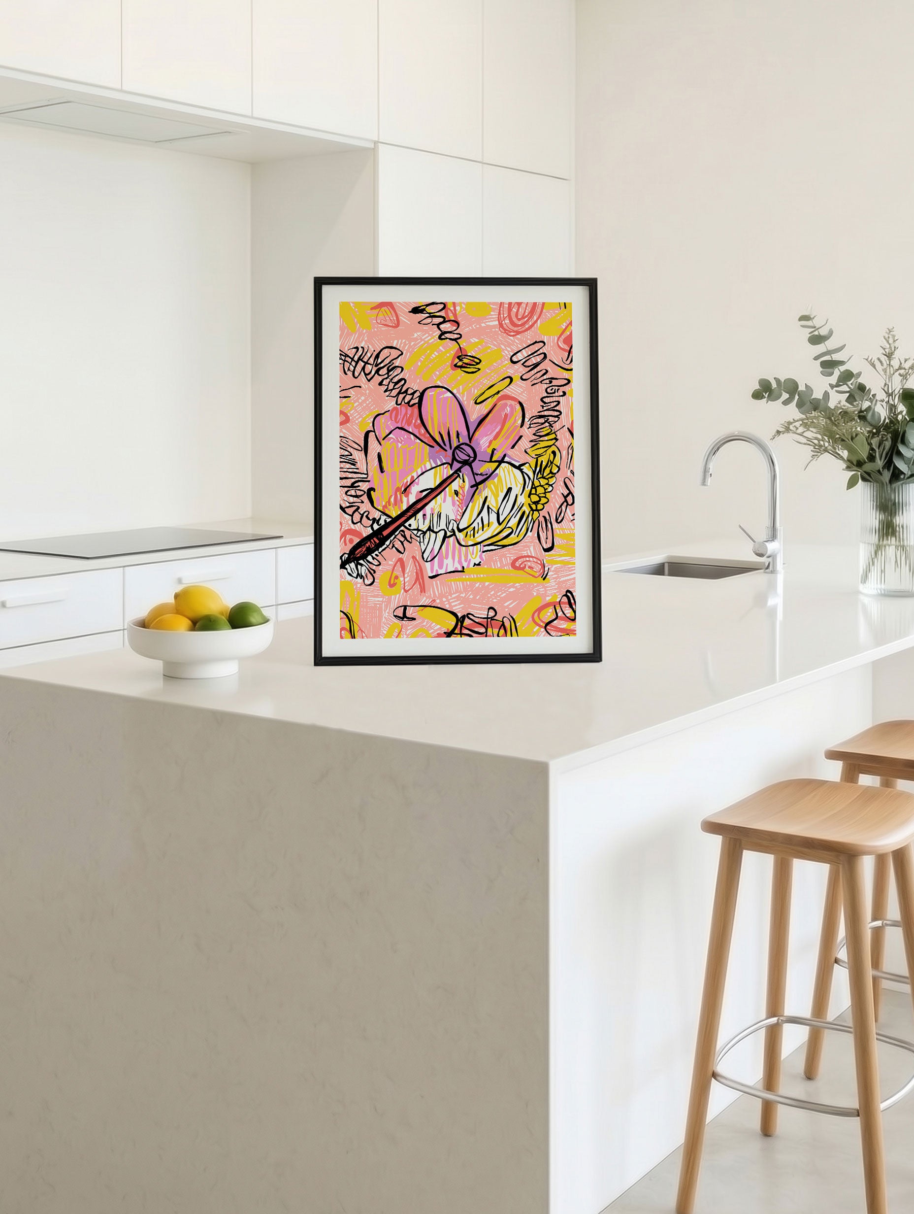Sketch Bloom Heat Poster