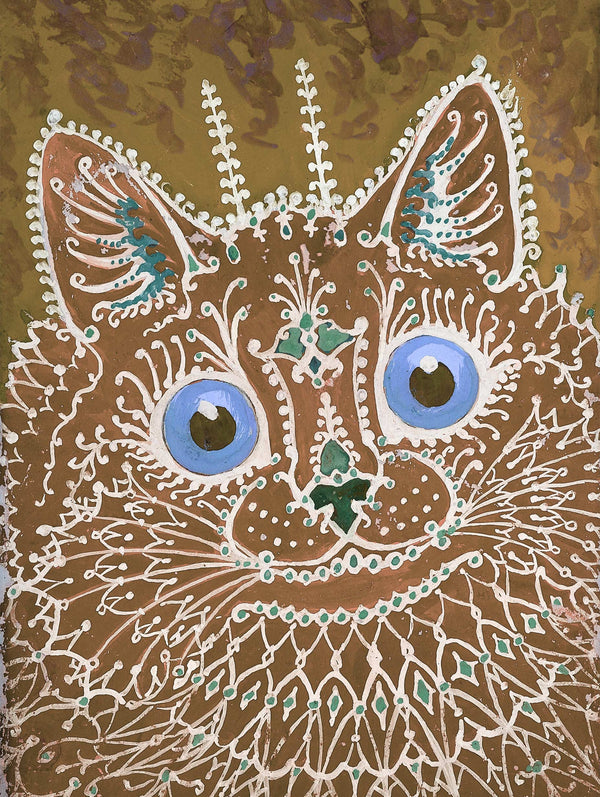En katt i gotisk stil - Louis Wain