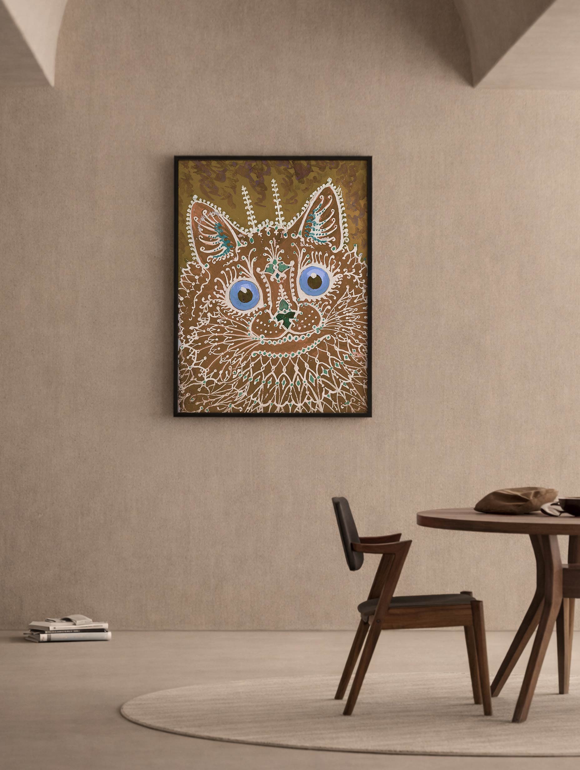 A Cat in Gothic Style - Louis Wain Mockup