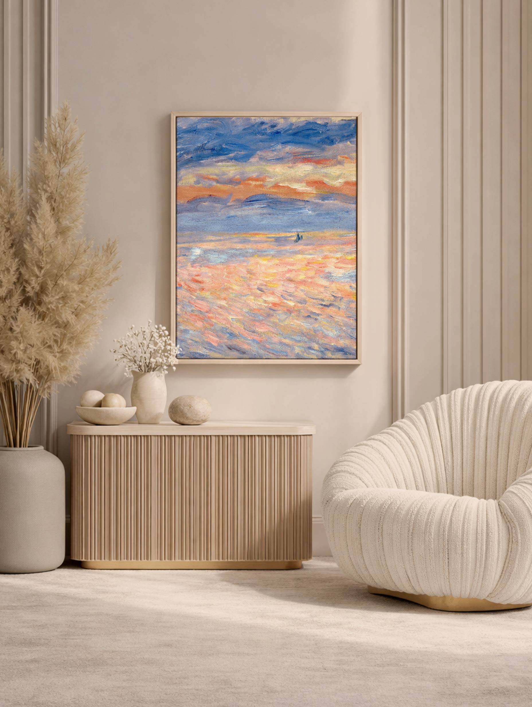 Sunset - Pierre Auguste Renoir Art Print Mockup