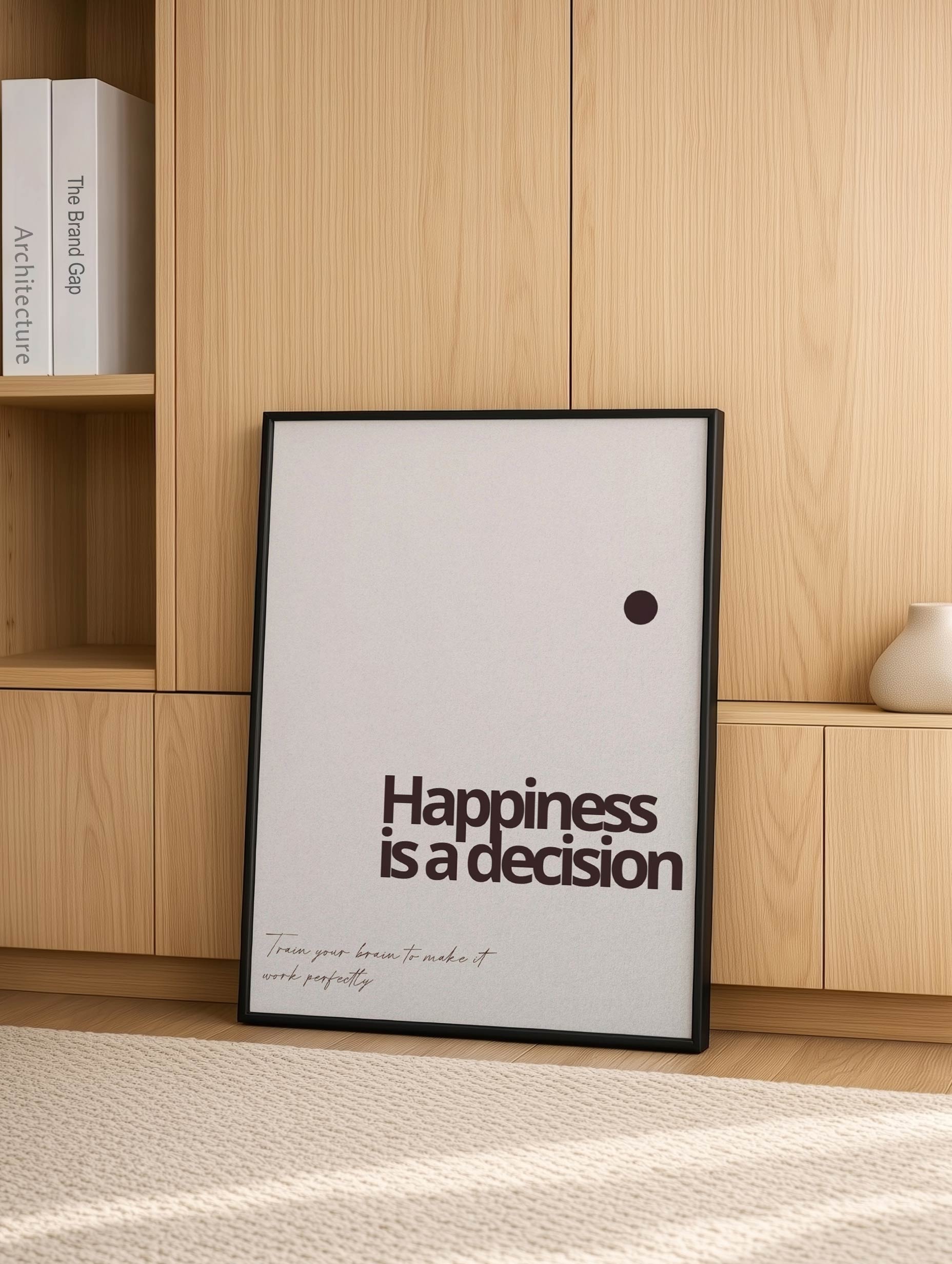 Happiness Is a Decision Poster Mockup