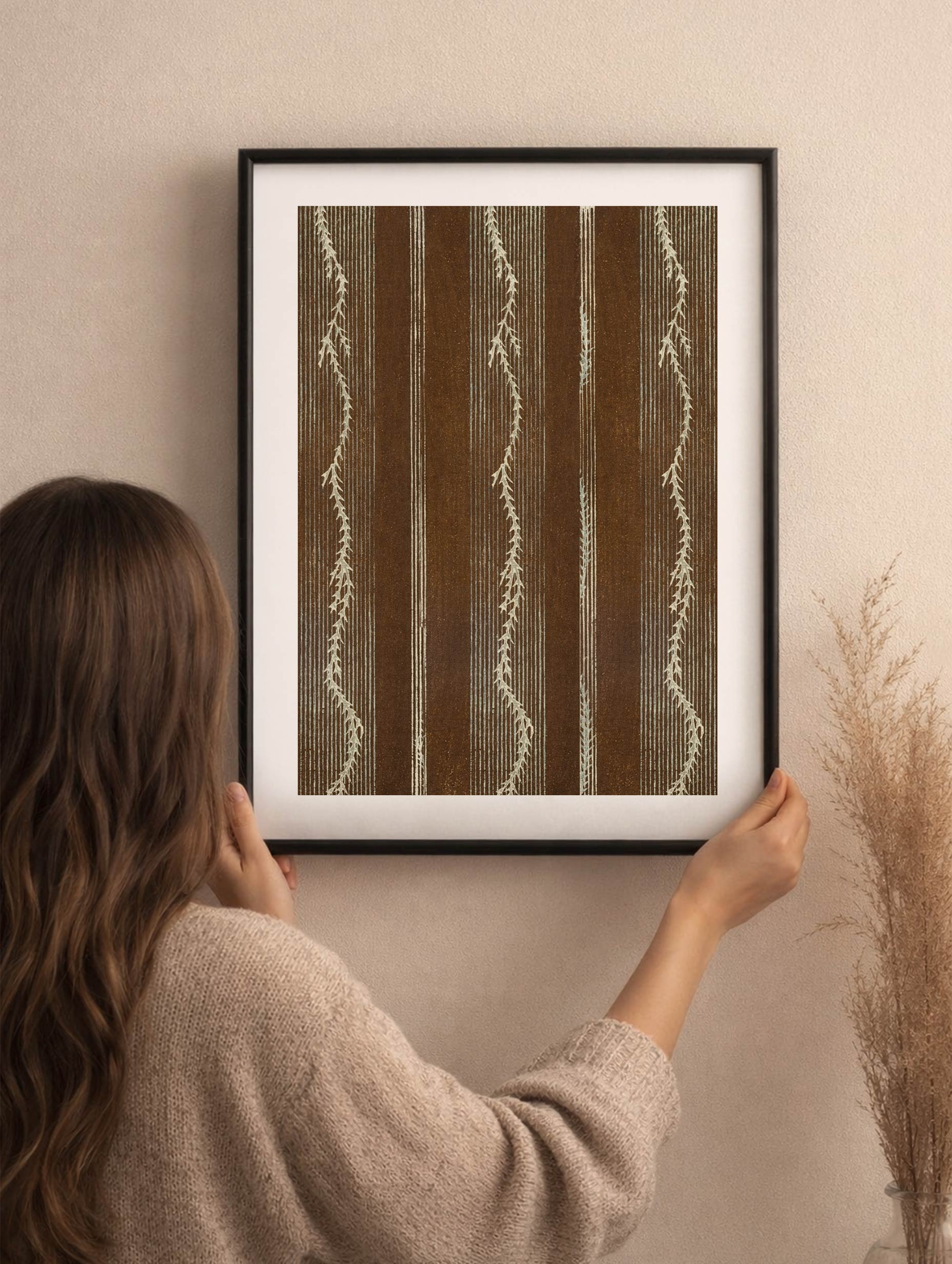 Woodblock Pattern No.2 - Shima Shima Mockup