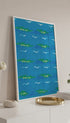 Japanese textile No.2 - Shima Shima Poster Mockup
