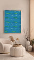 Japanese textile No.2 - Shima Shima Poster Mockup