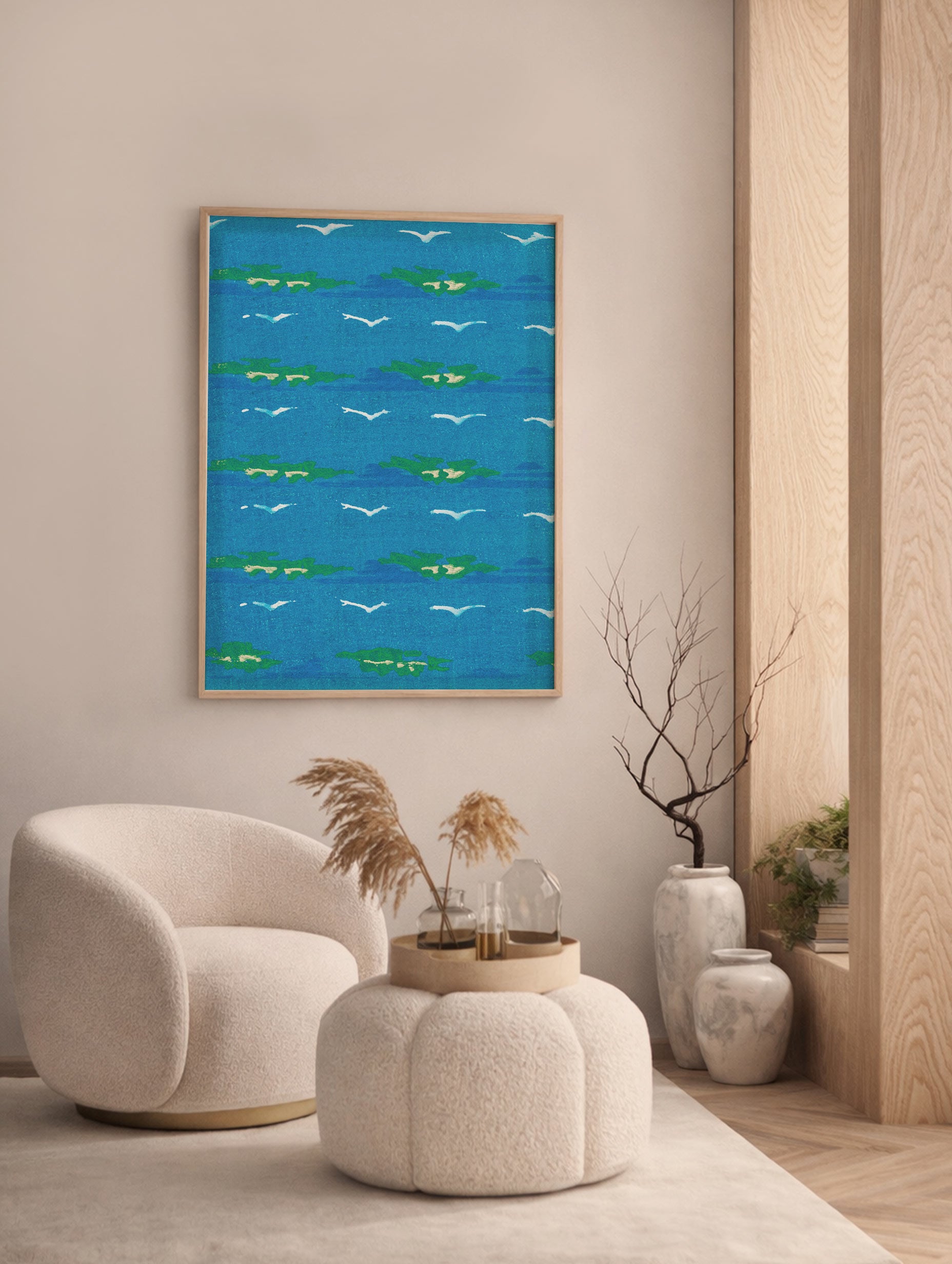Japanese textile No.2 - Shima Shima Poster Mockup