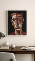Fragmented Face Illustration Poster Mockup
