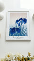 Blue Irises – Ohara Koson Art Print Mockup