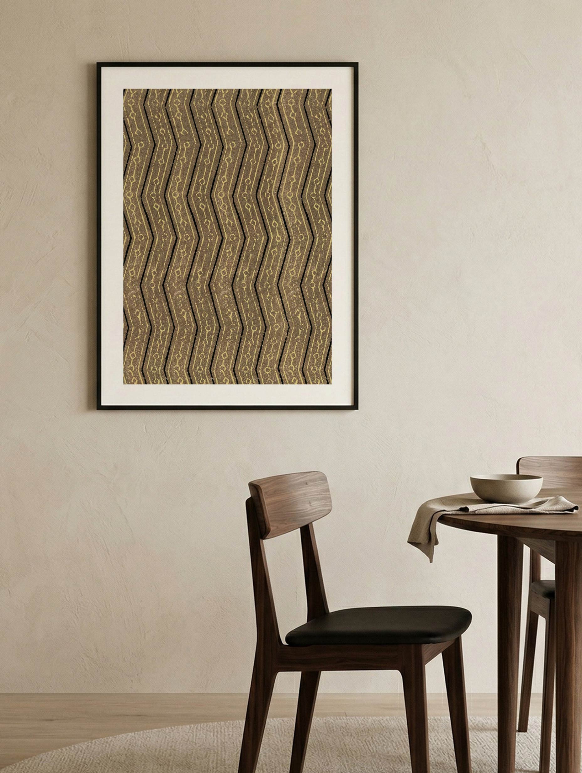 Vintage Woodblock - Shima Shima Poster Mockup