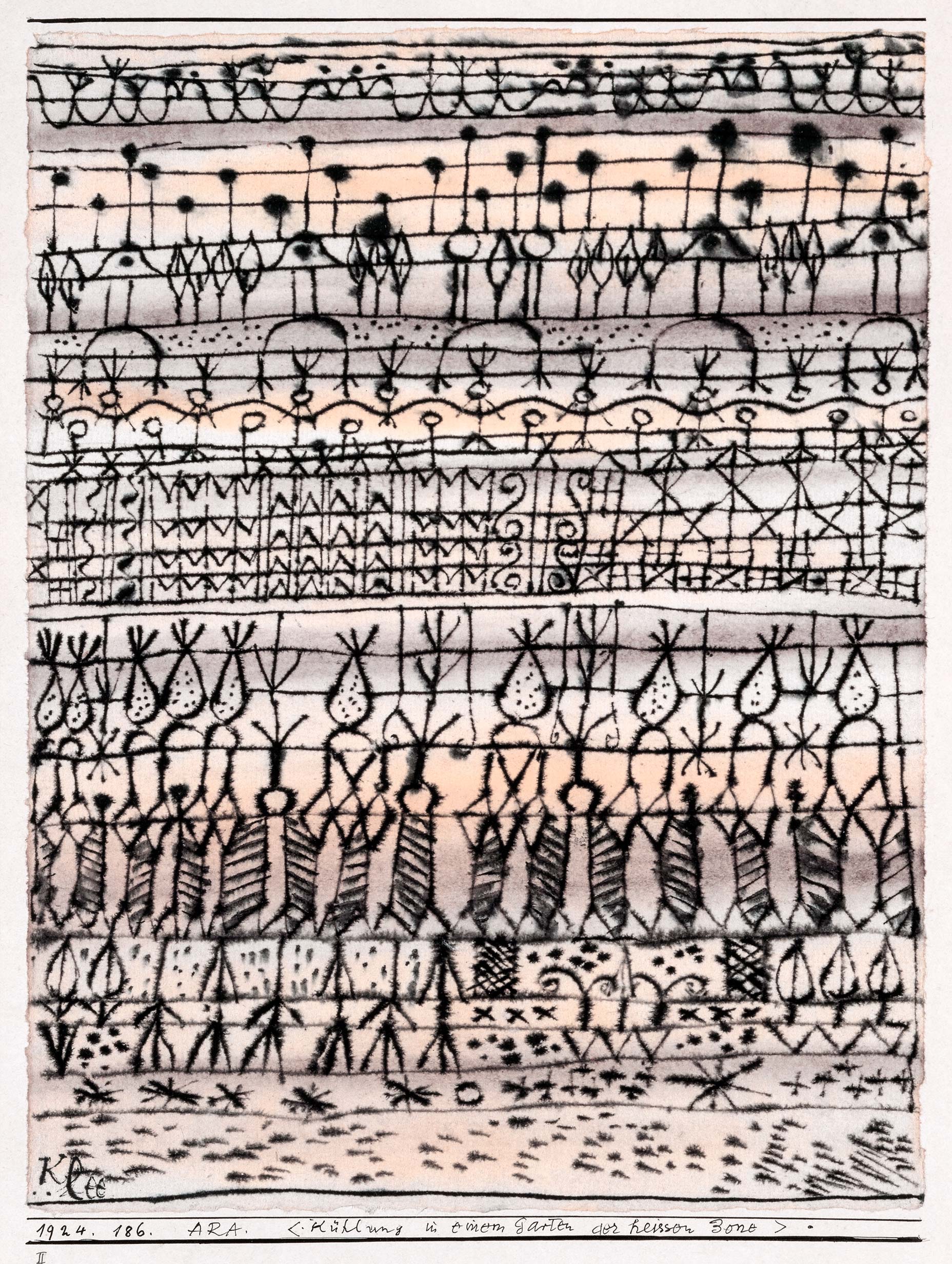 Cooling in a hot zone garden - Paul Klee Art Print