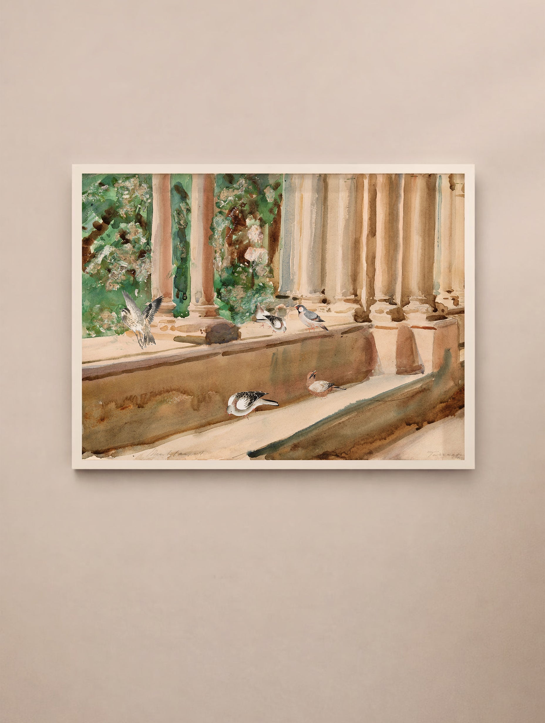 Tarragona Terrace and Garden – John Singer Sargent Art print Mockup