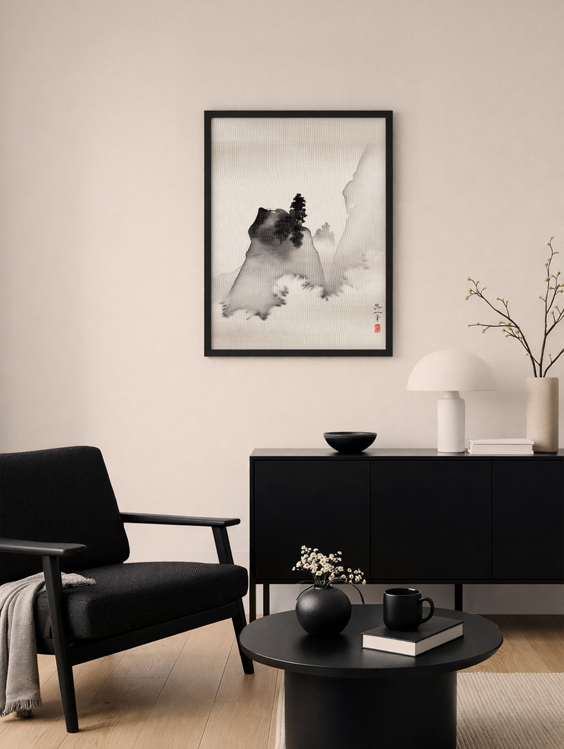 Mountains – Suzuki Kiitsu Art Print Mockup