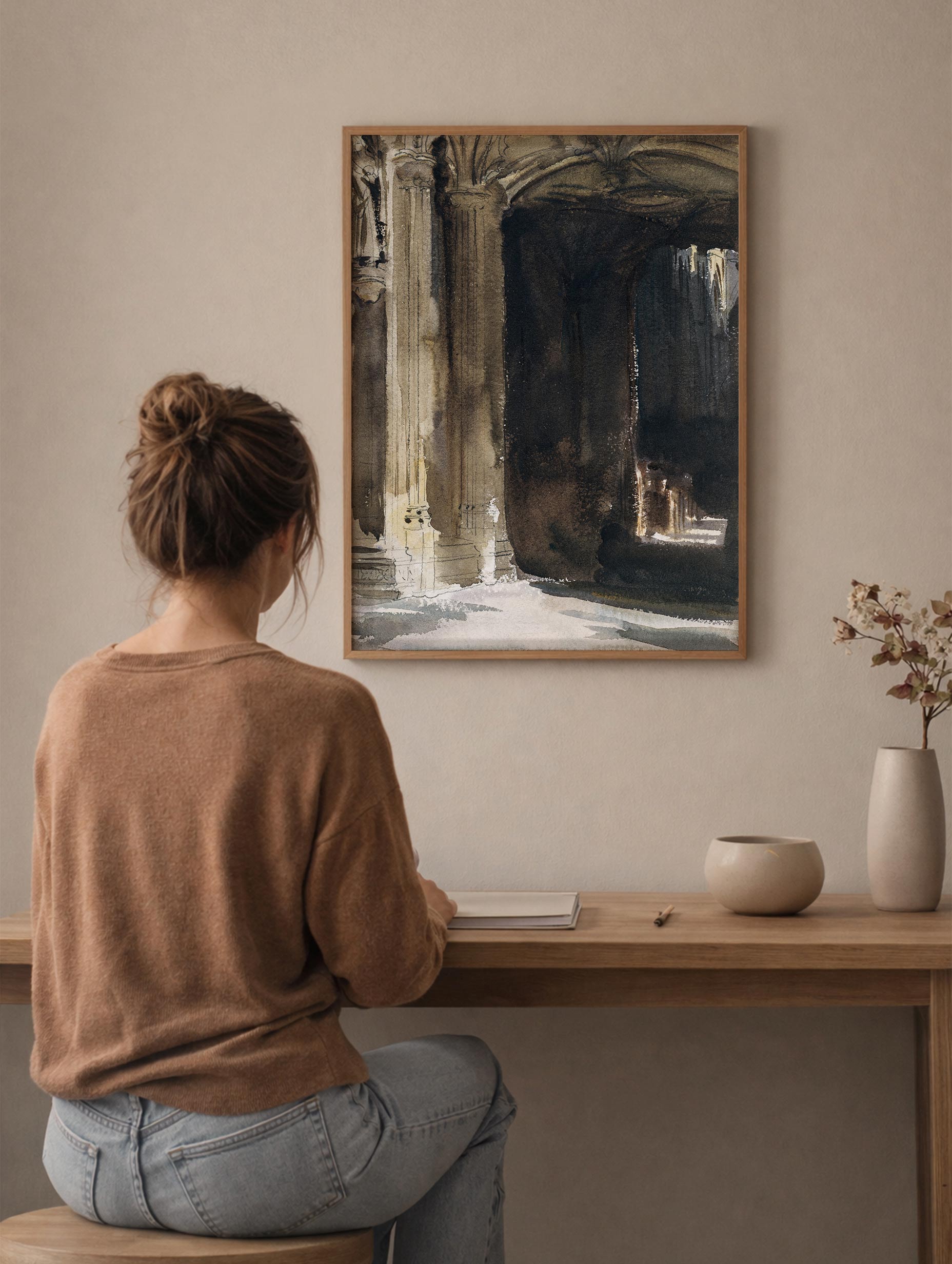 Cathedral Interior 1904 - John Singer Sargent Art Print Mockup