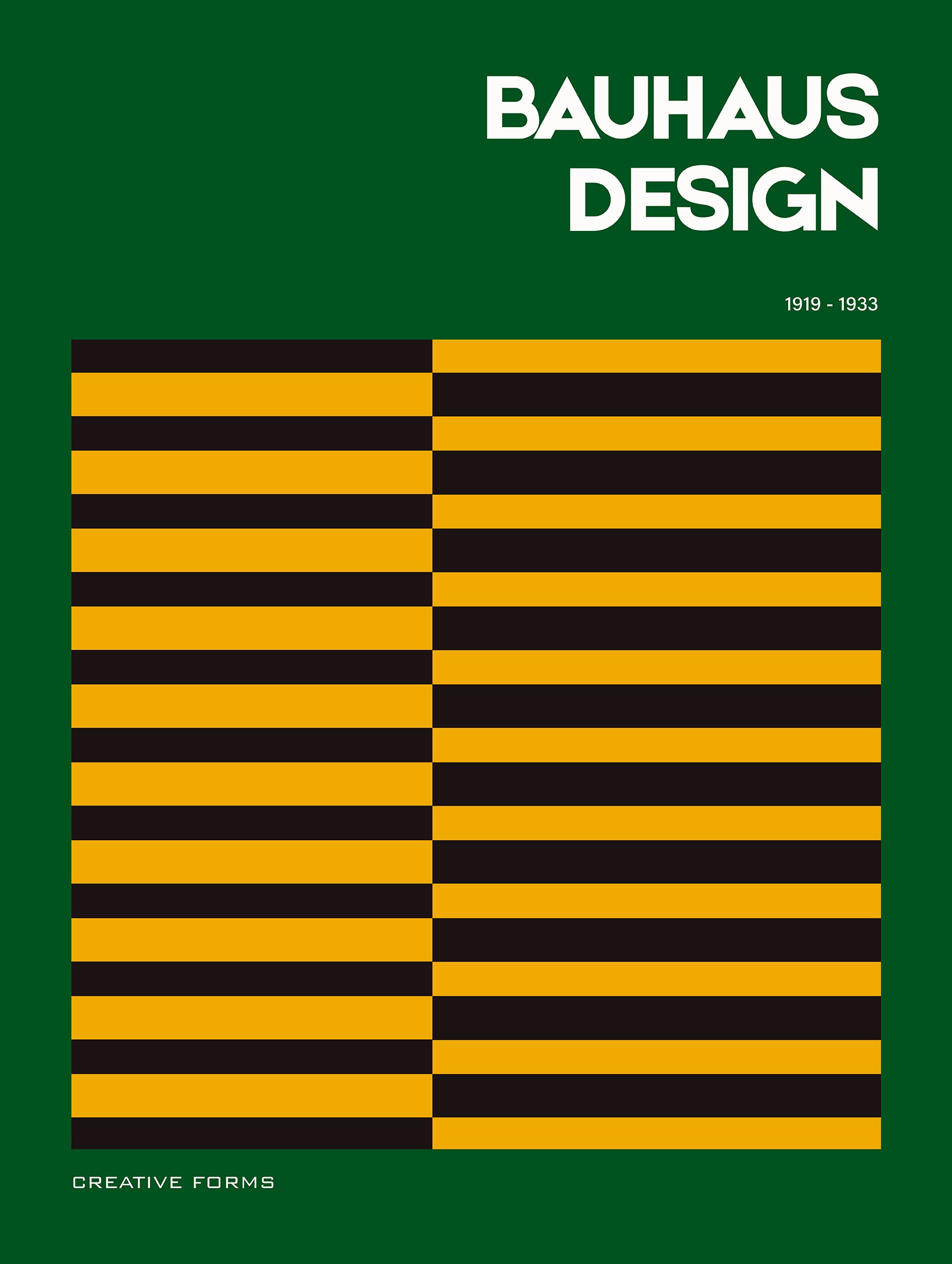 Bauhaus Stripe Rhythm Poster