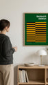 Bauhaus Stripe Rhythm Poster Mockup