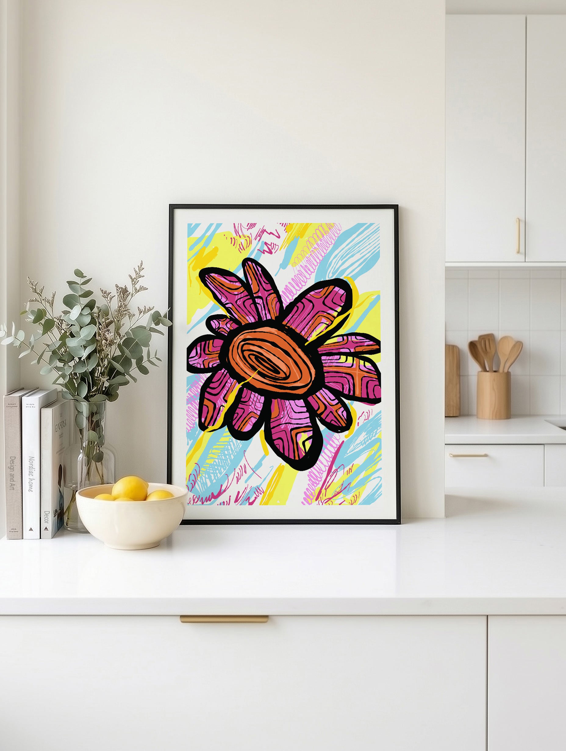 Elektrisk blomning-affisch