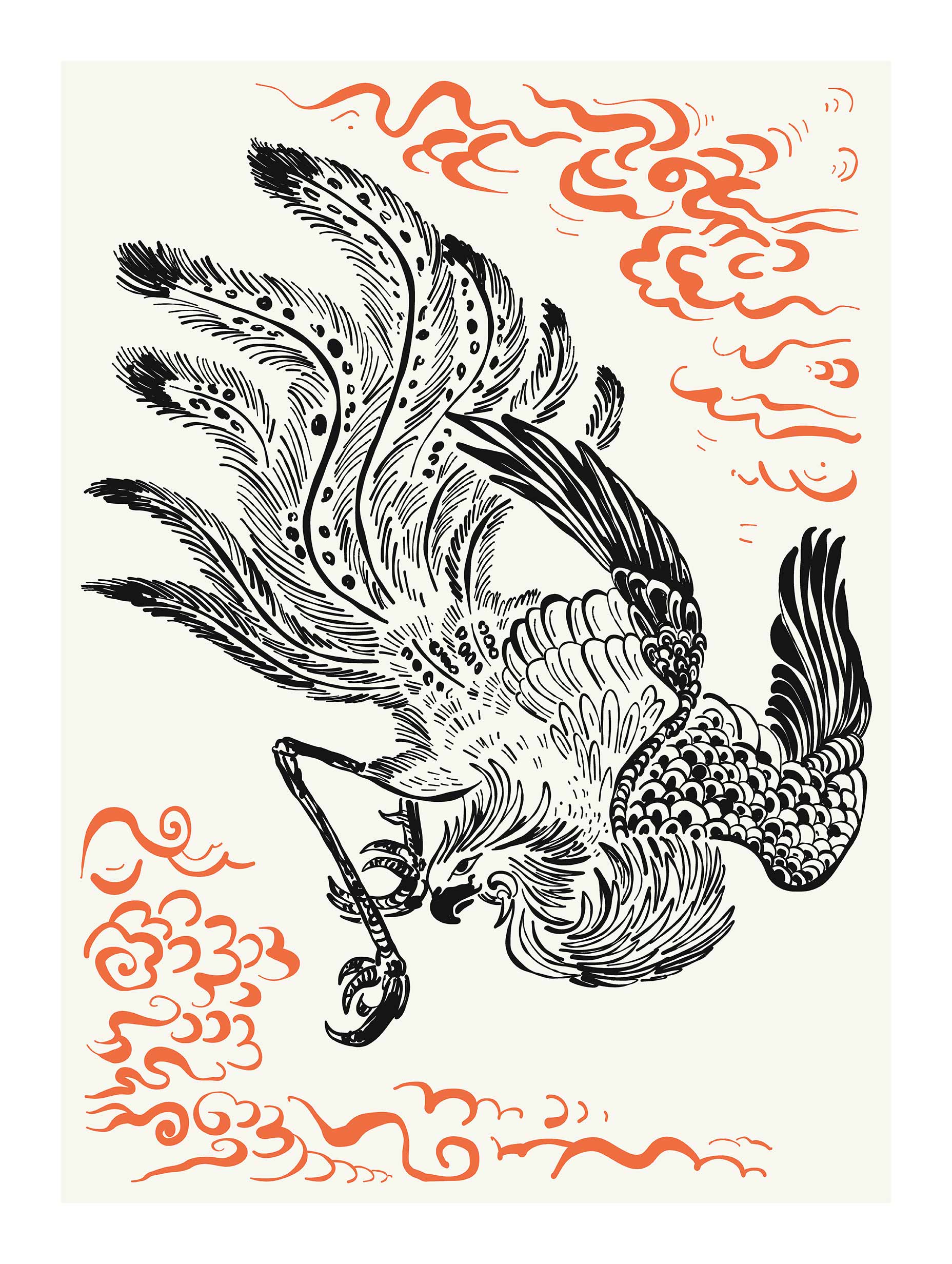 Japanese Phoenix Poster