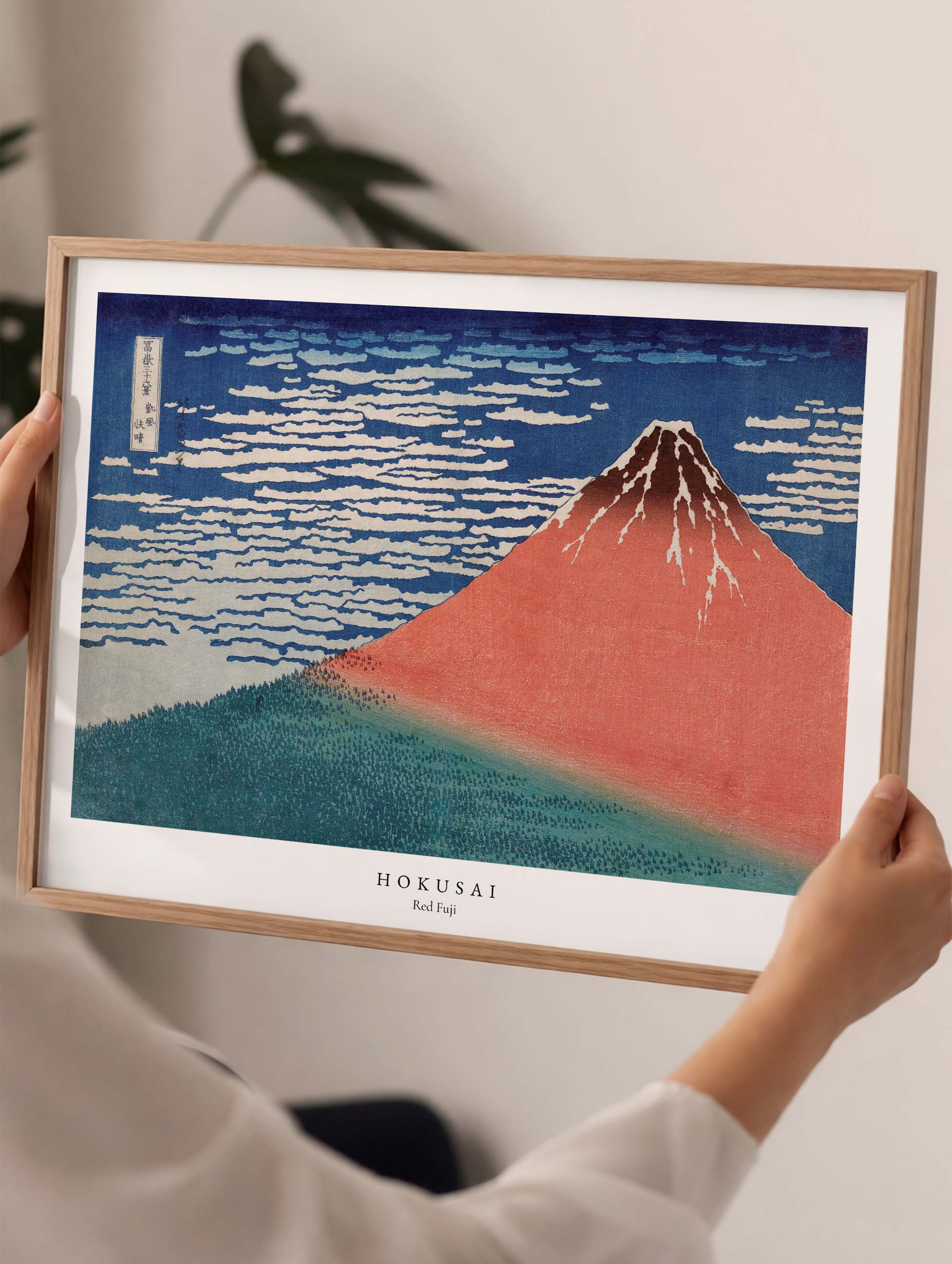 Red Fuji by Hokusai Mockup