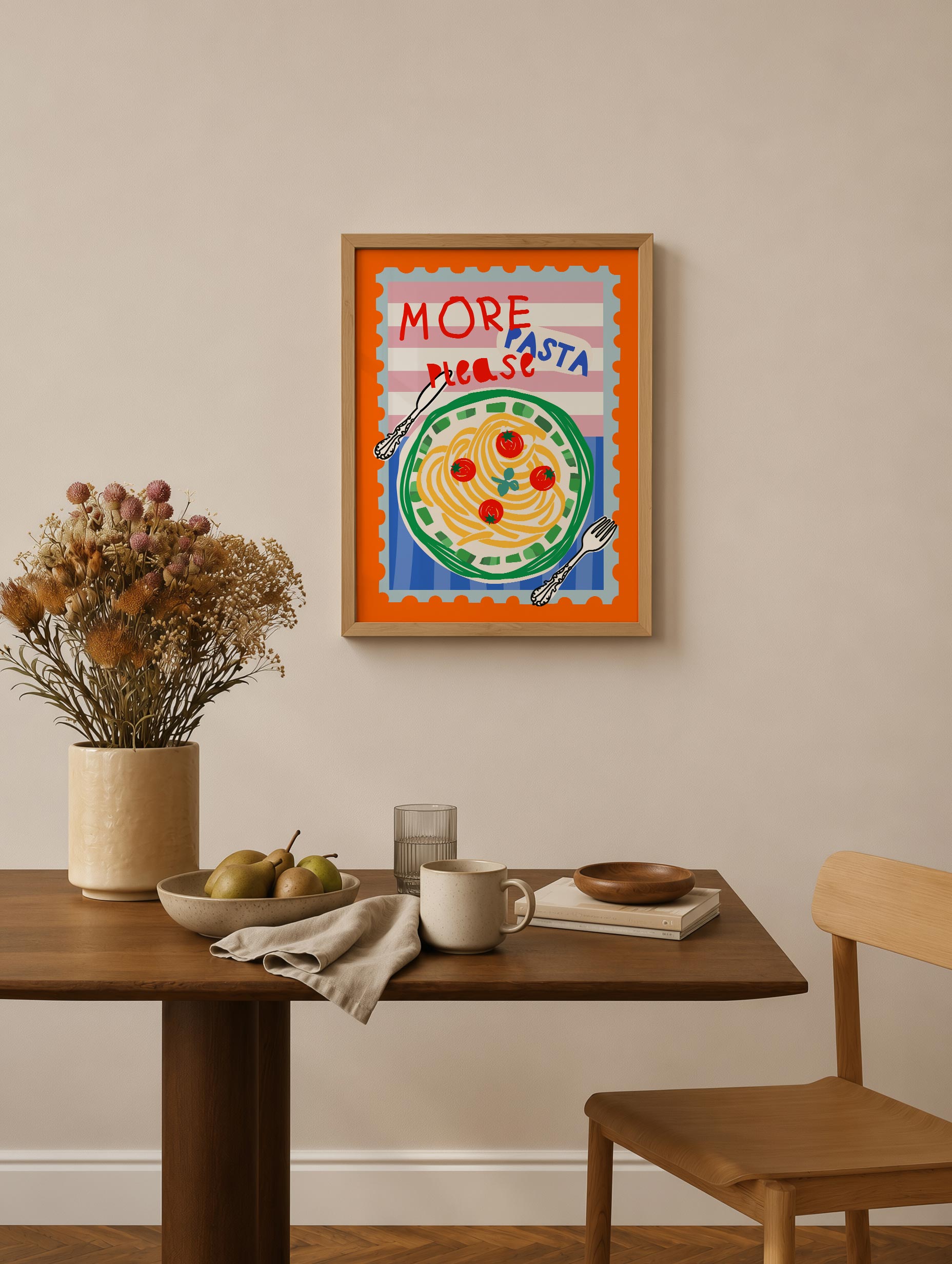 More Pasta Please Poster Mockup