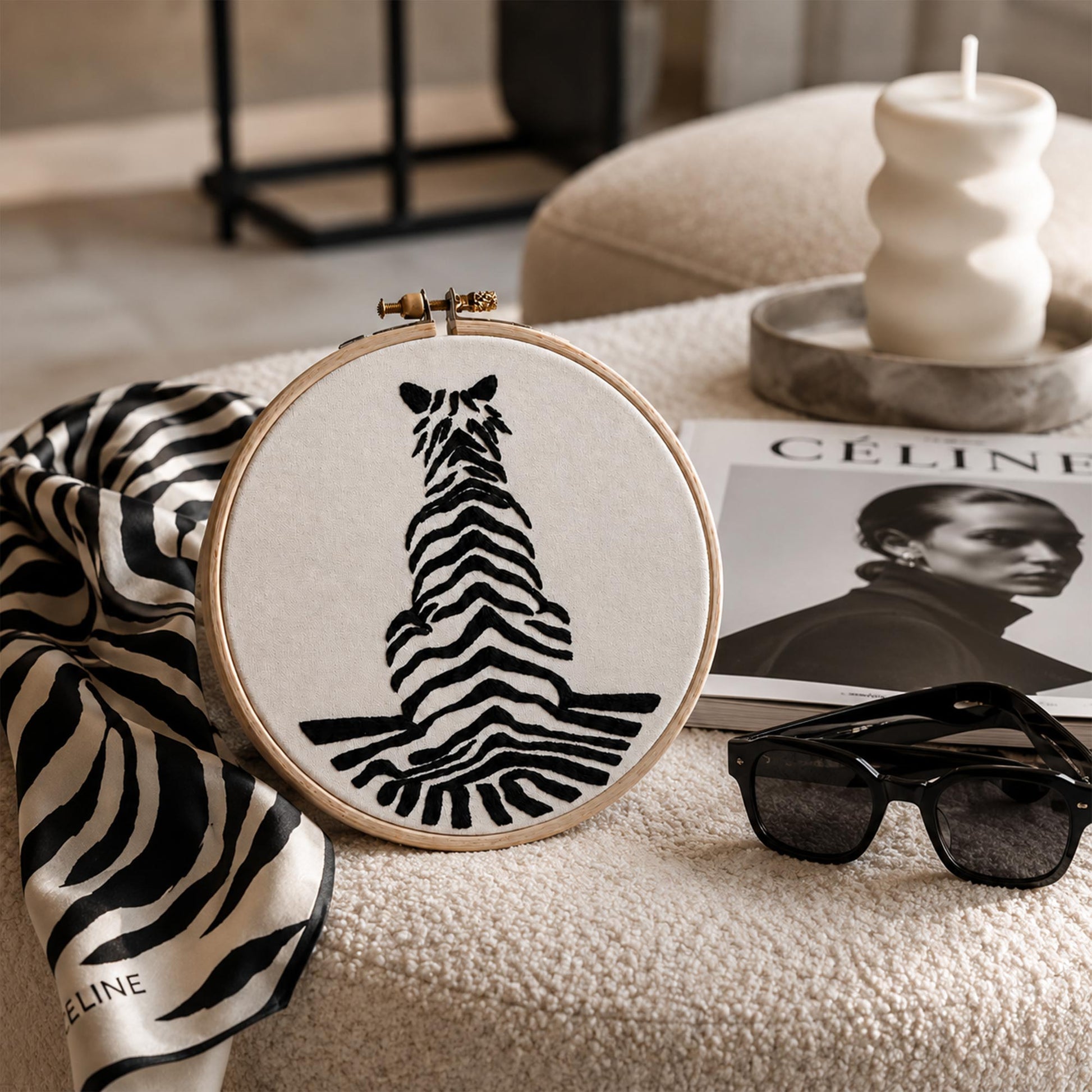 Broderidesign med Bengaliska lejonet