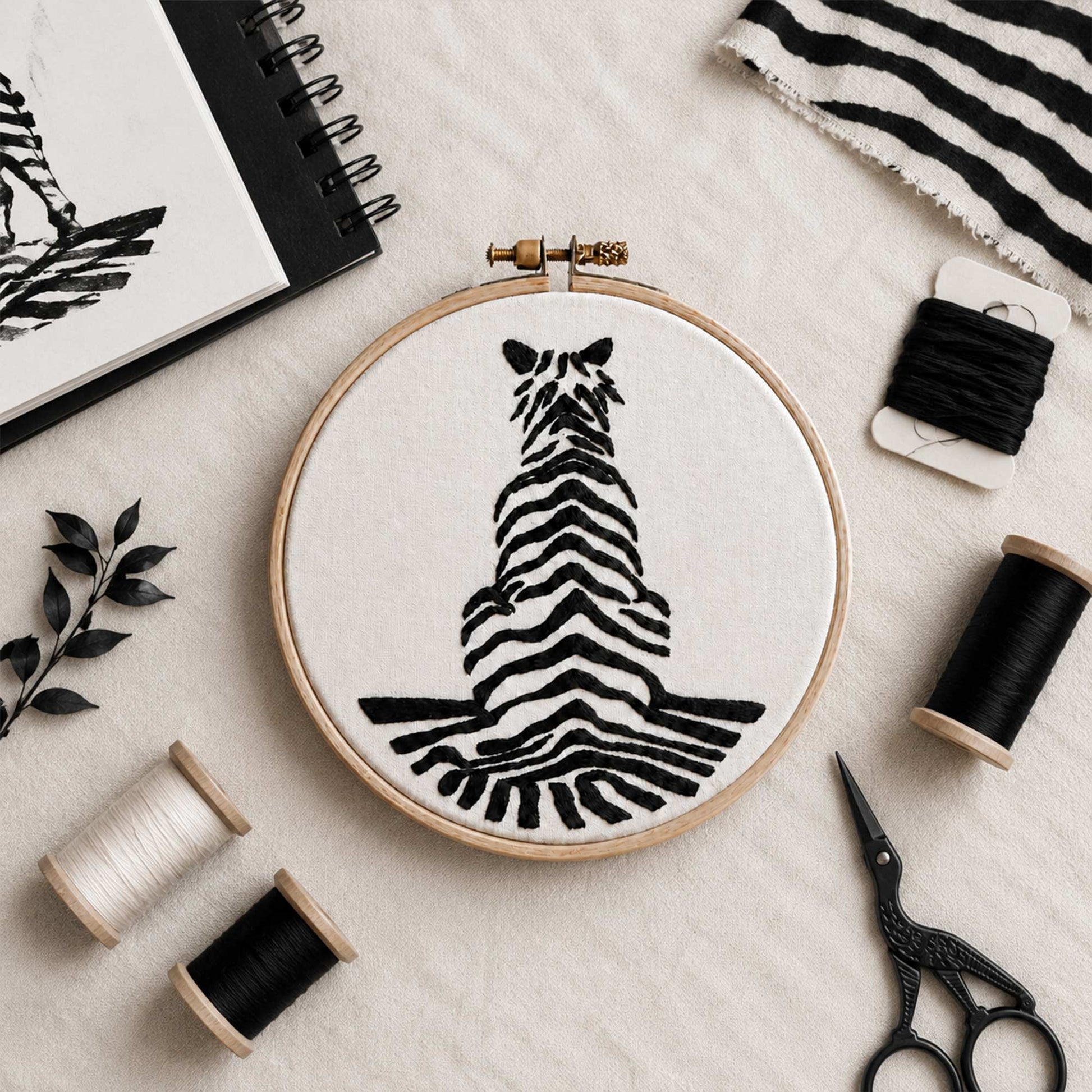 Broderidesign med Bengaliska lejonet