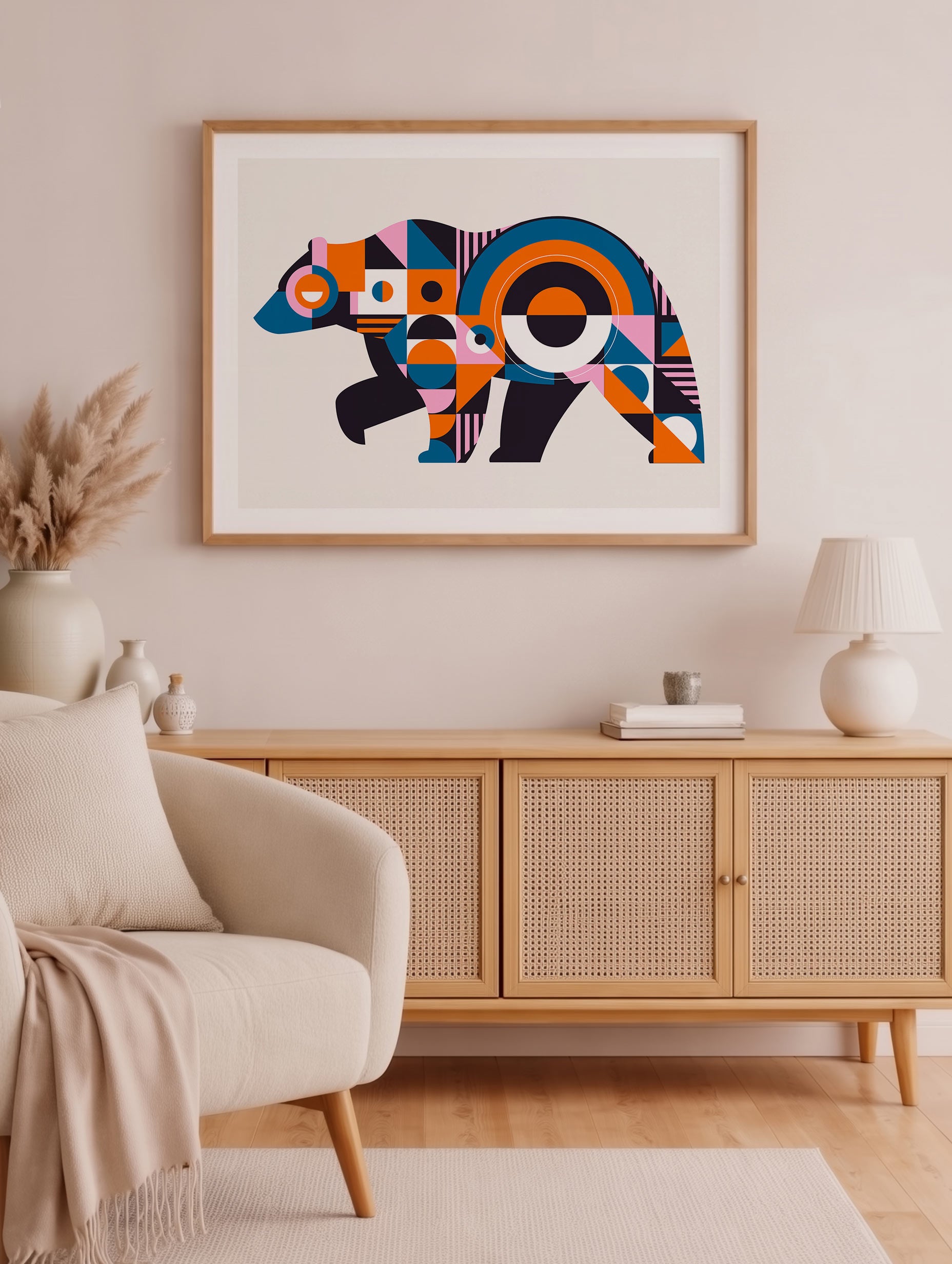 Abstrakt björnposter