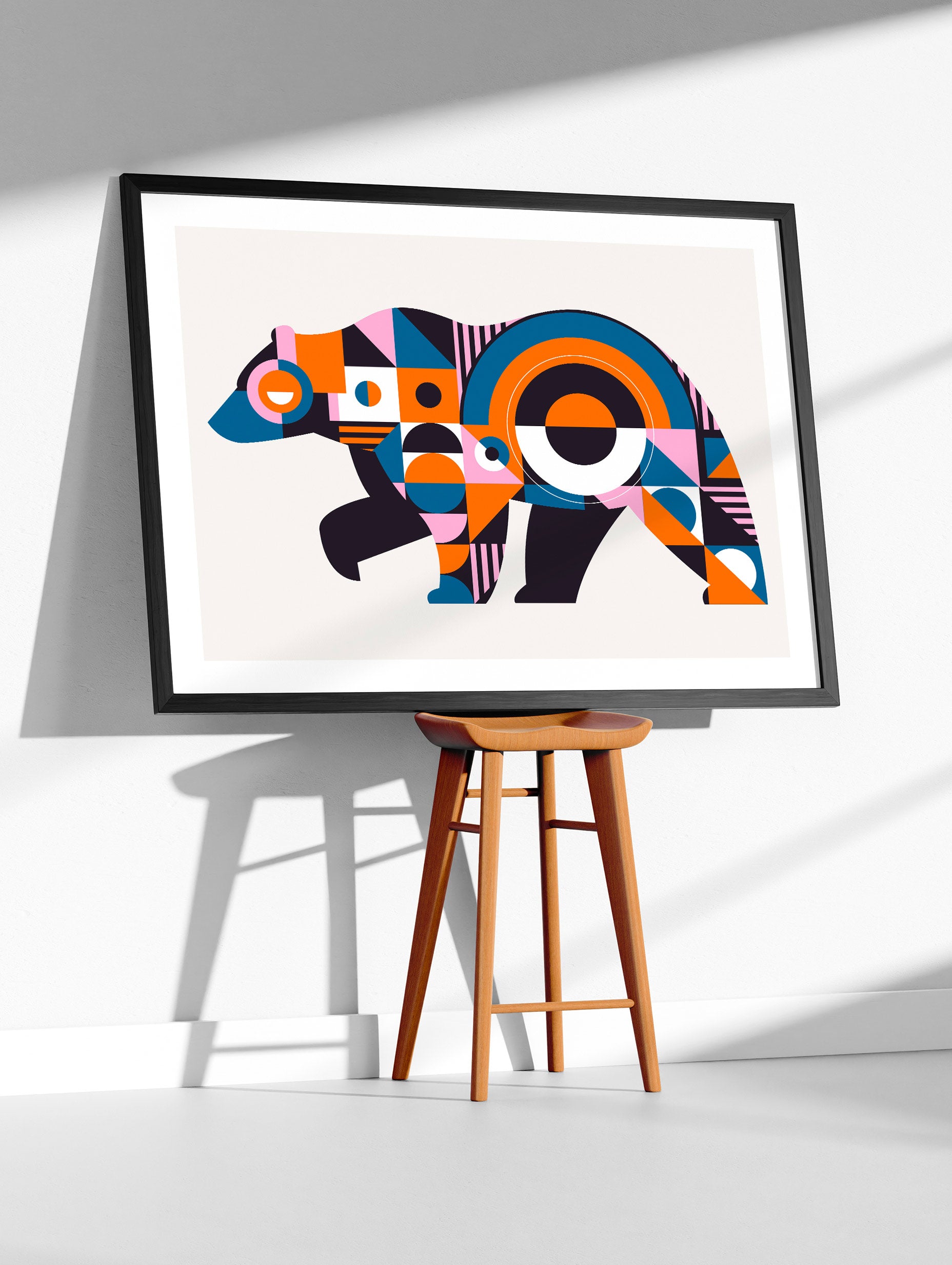 Abstrakt björnposter