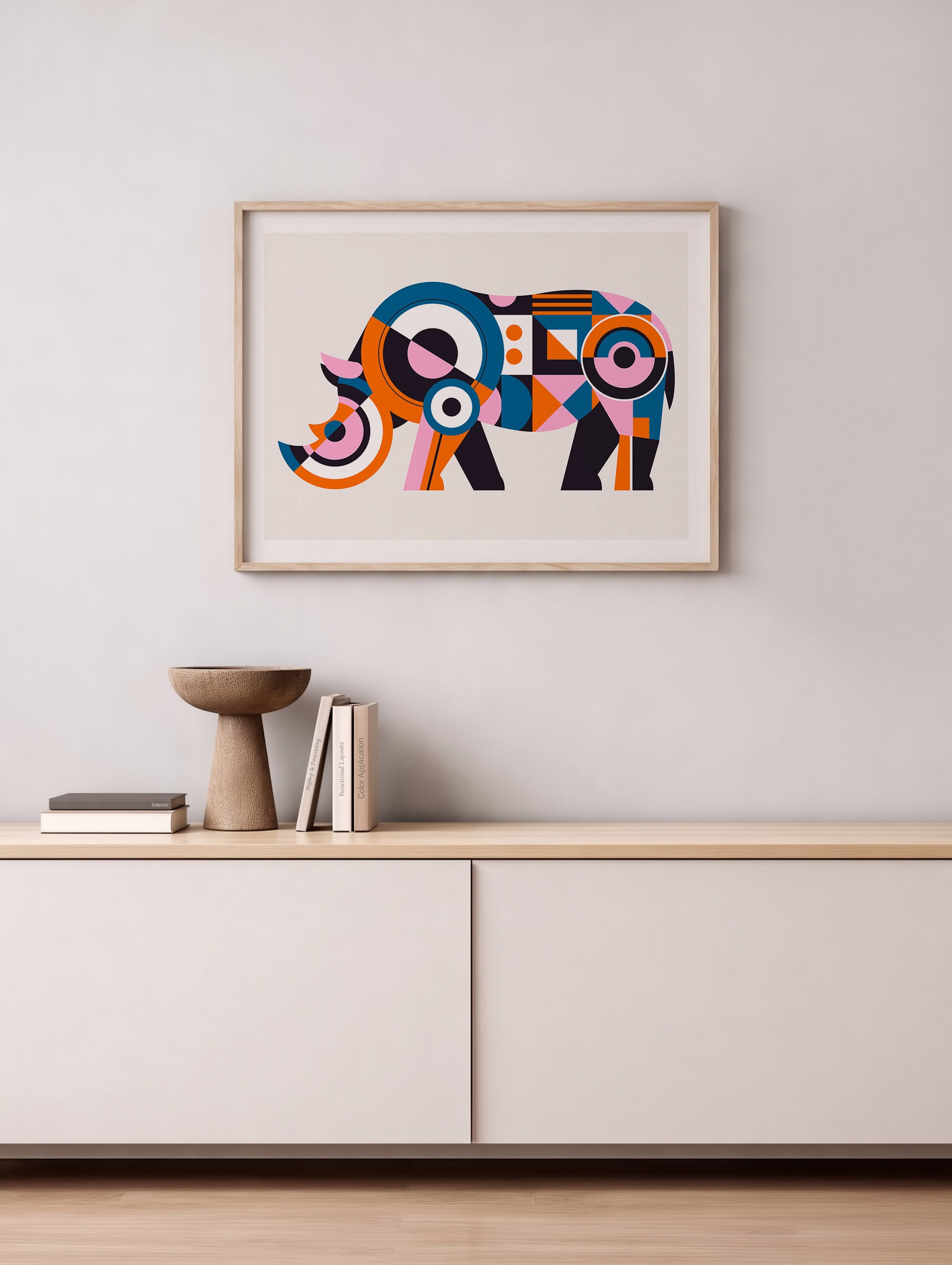 Abstrakt noshörningposter