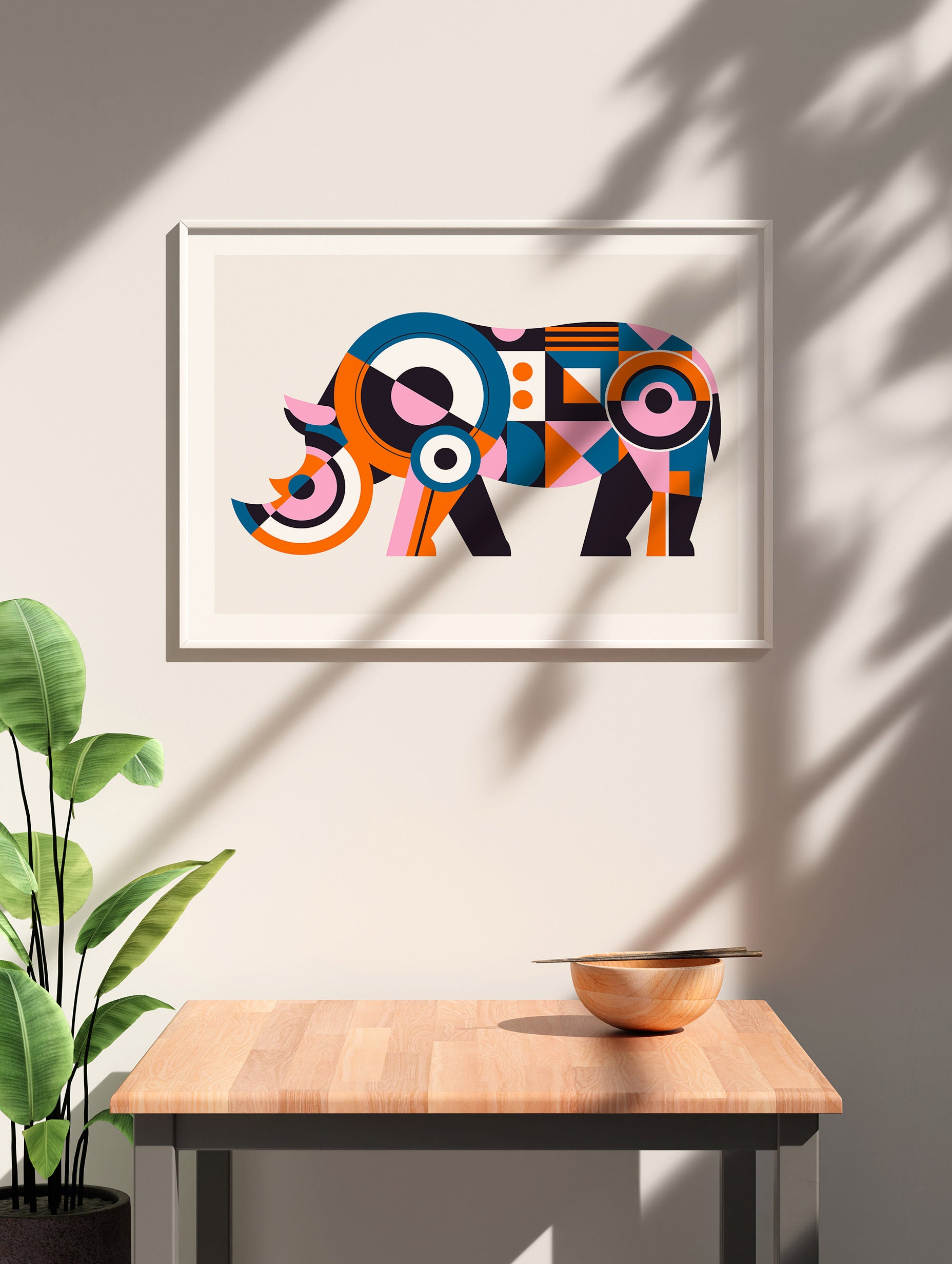 Abstrakt noshörningposter