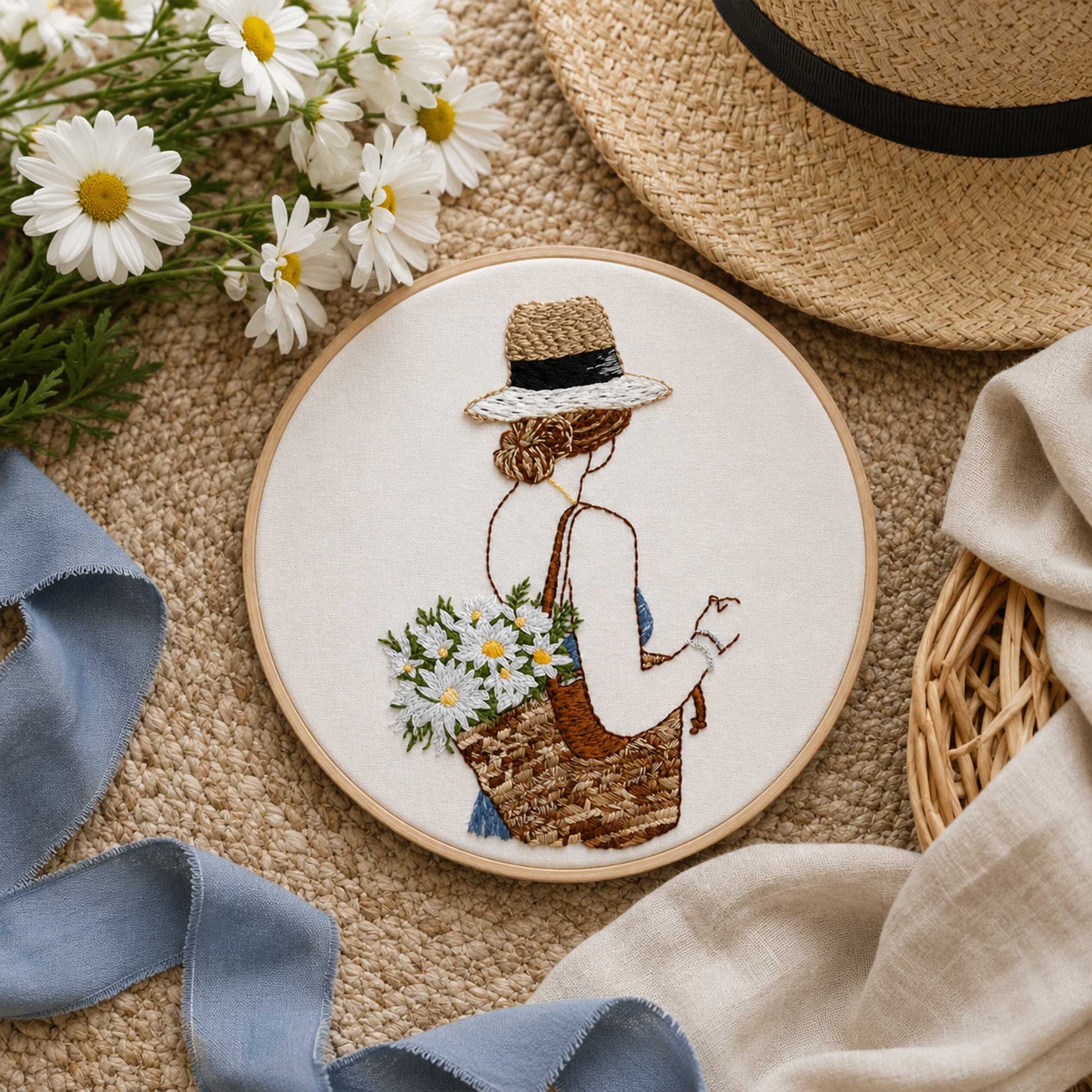 Broderidesign för körsbärsblommor