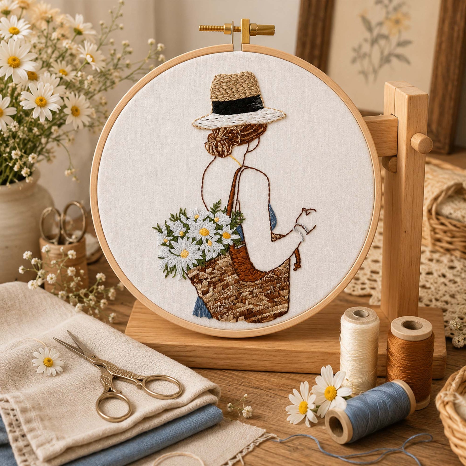 Broderidesign för körsbärsblommor