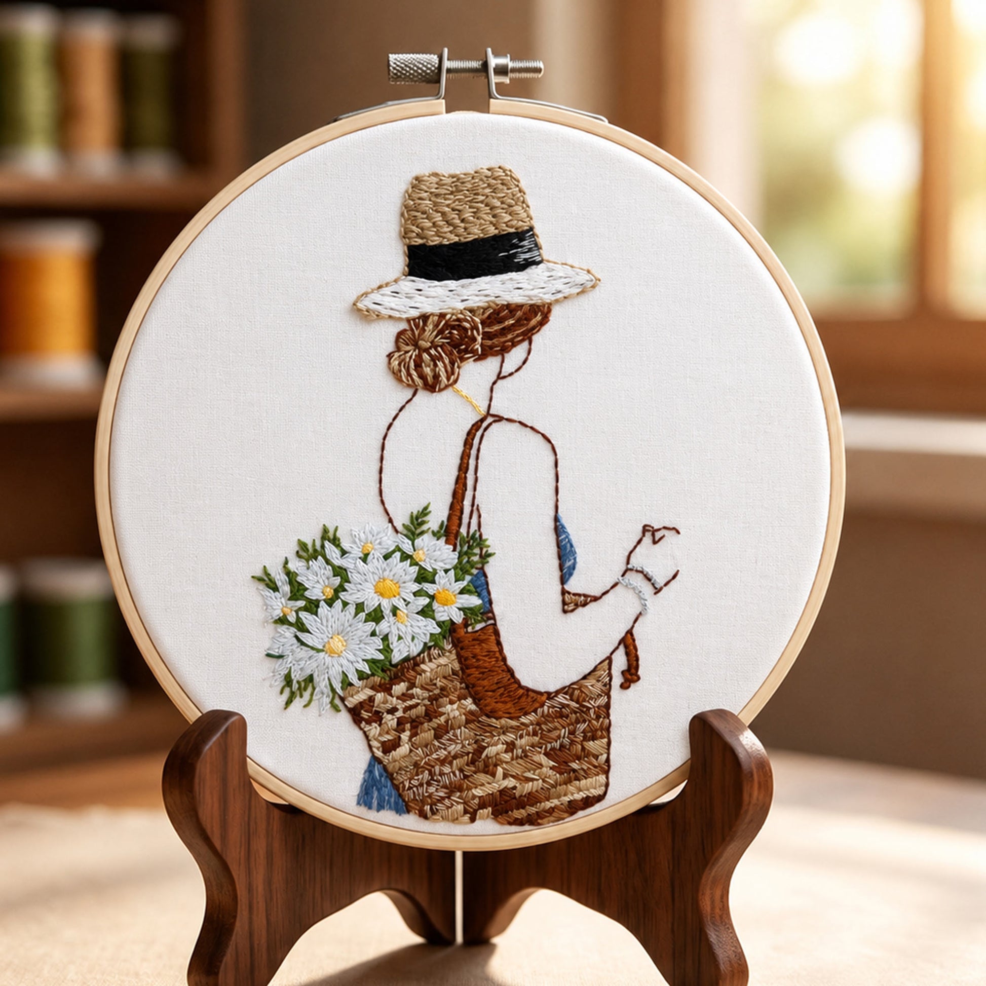 Daisy Girl Embroidery Design