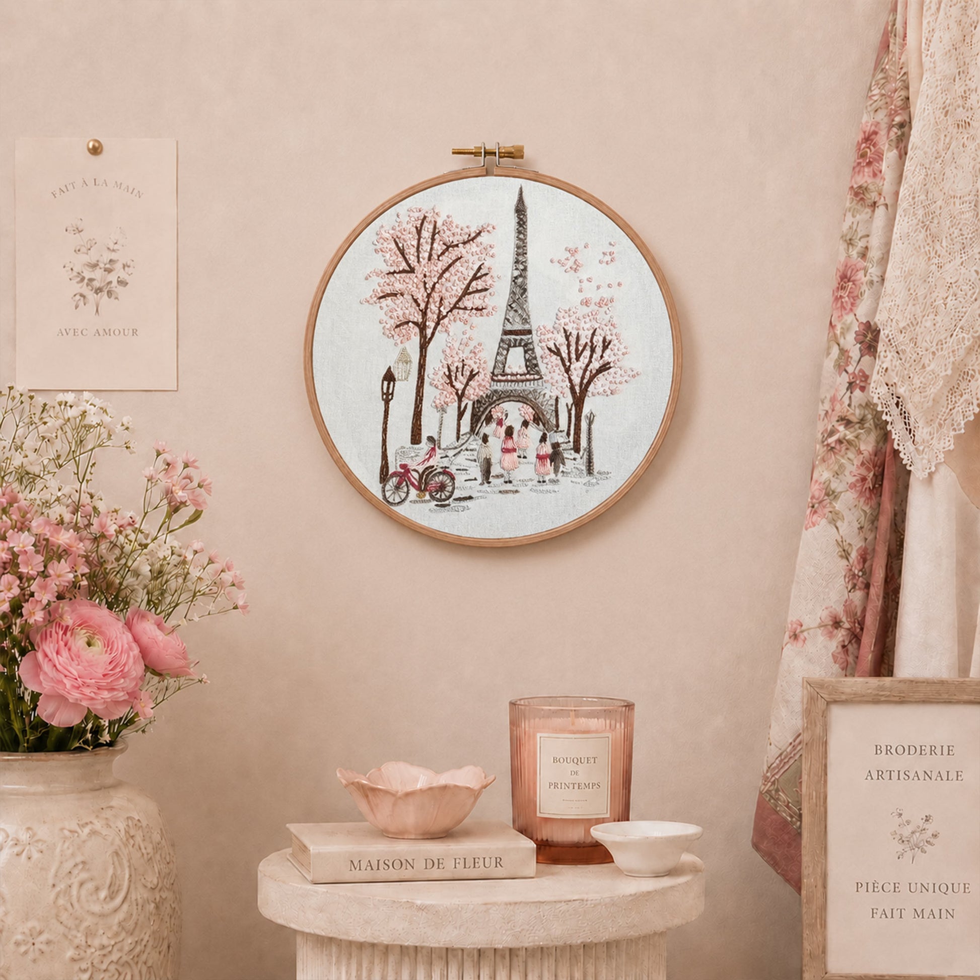 Parisblommor broderidesign