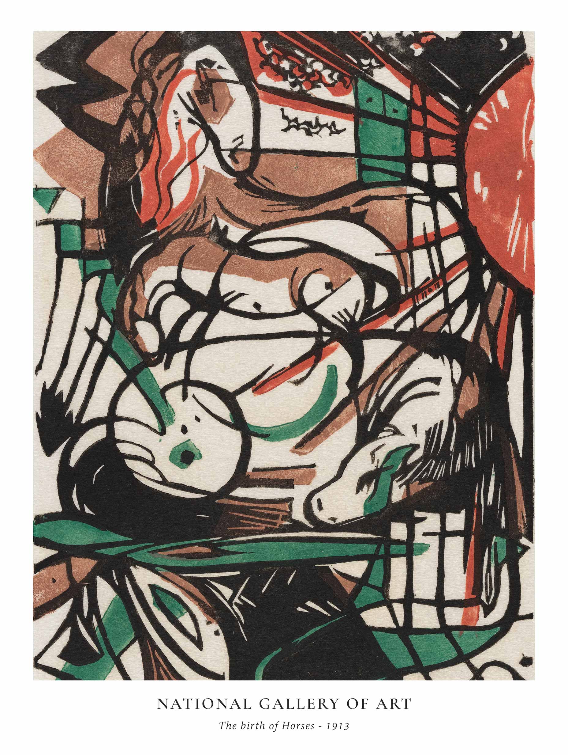 Hästarnas födelse - Franz Marc