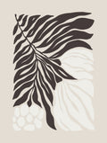 Beige Grafisk Lövposter