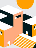 Modern trappgeometri-poster
