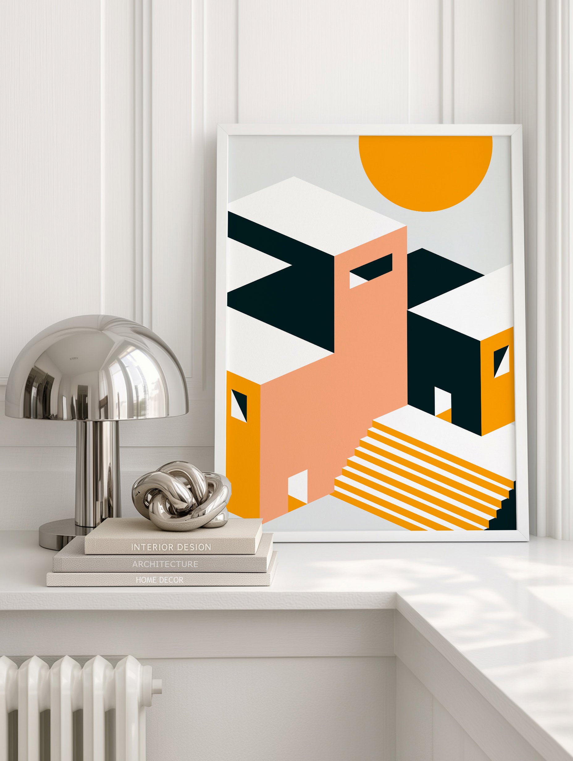 Modern trappgeometri-poster
