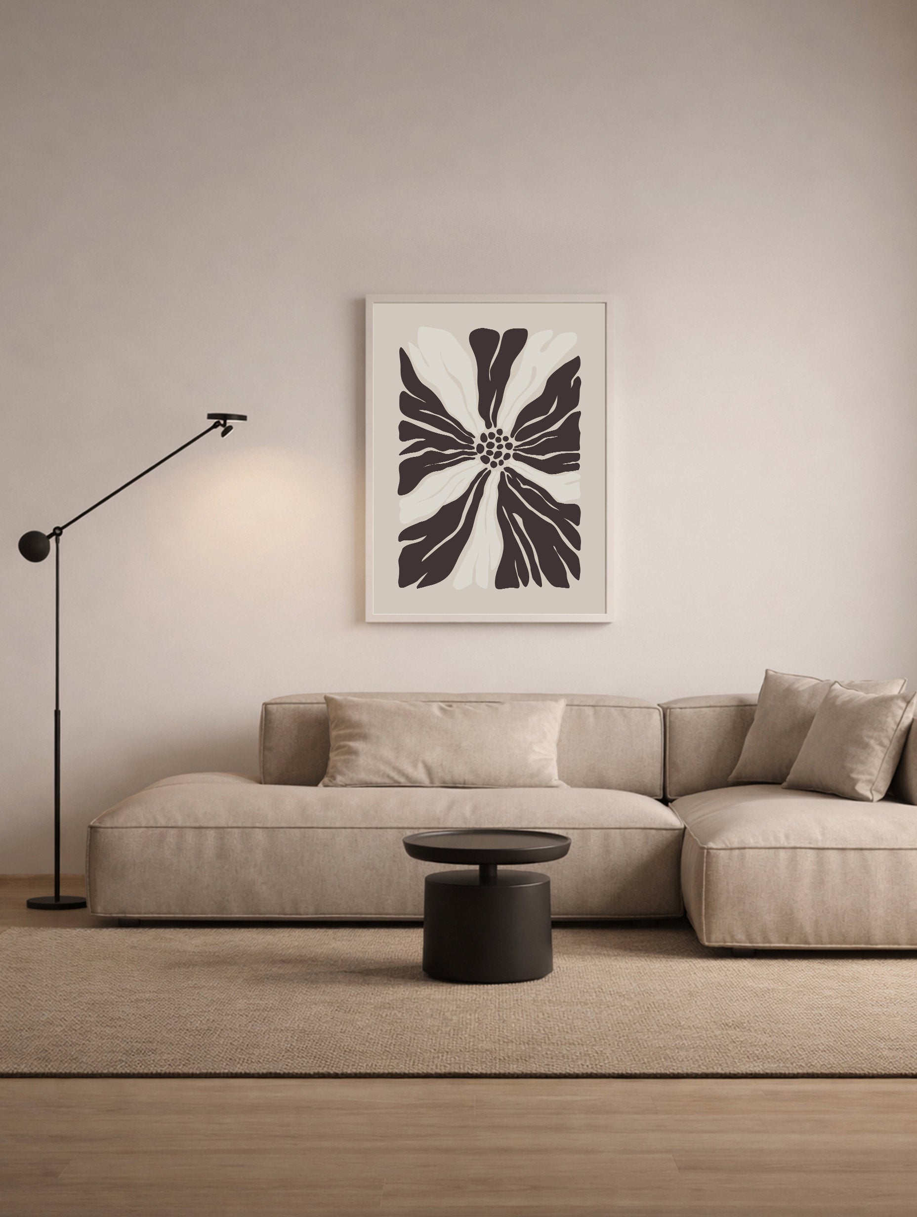 Abstract Flower Poster Mockup