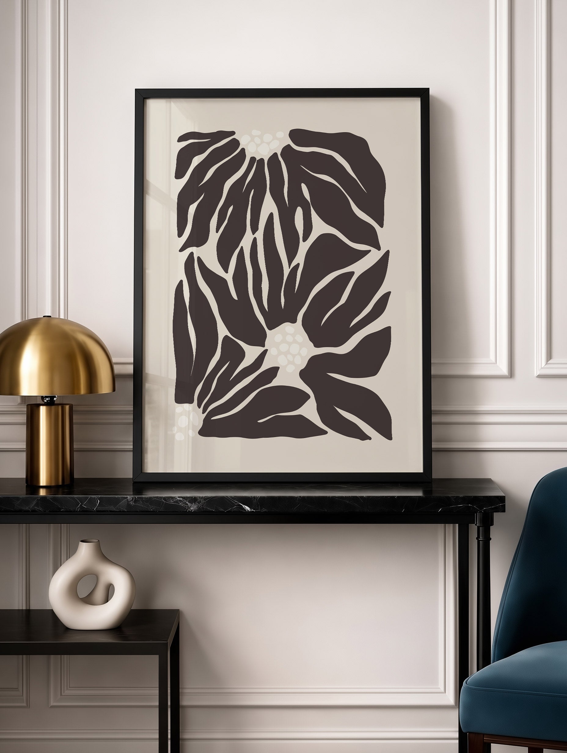 Poster med djärva bladformer