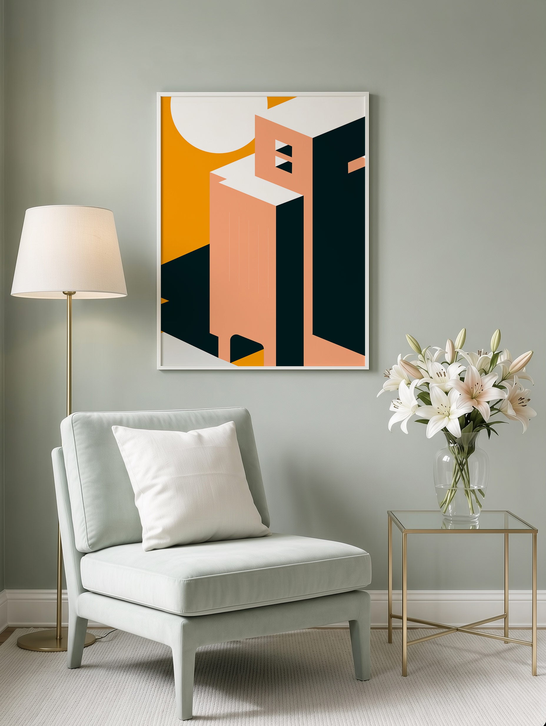 Modern Facade Bauhaus Poster Mockup