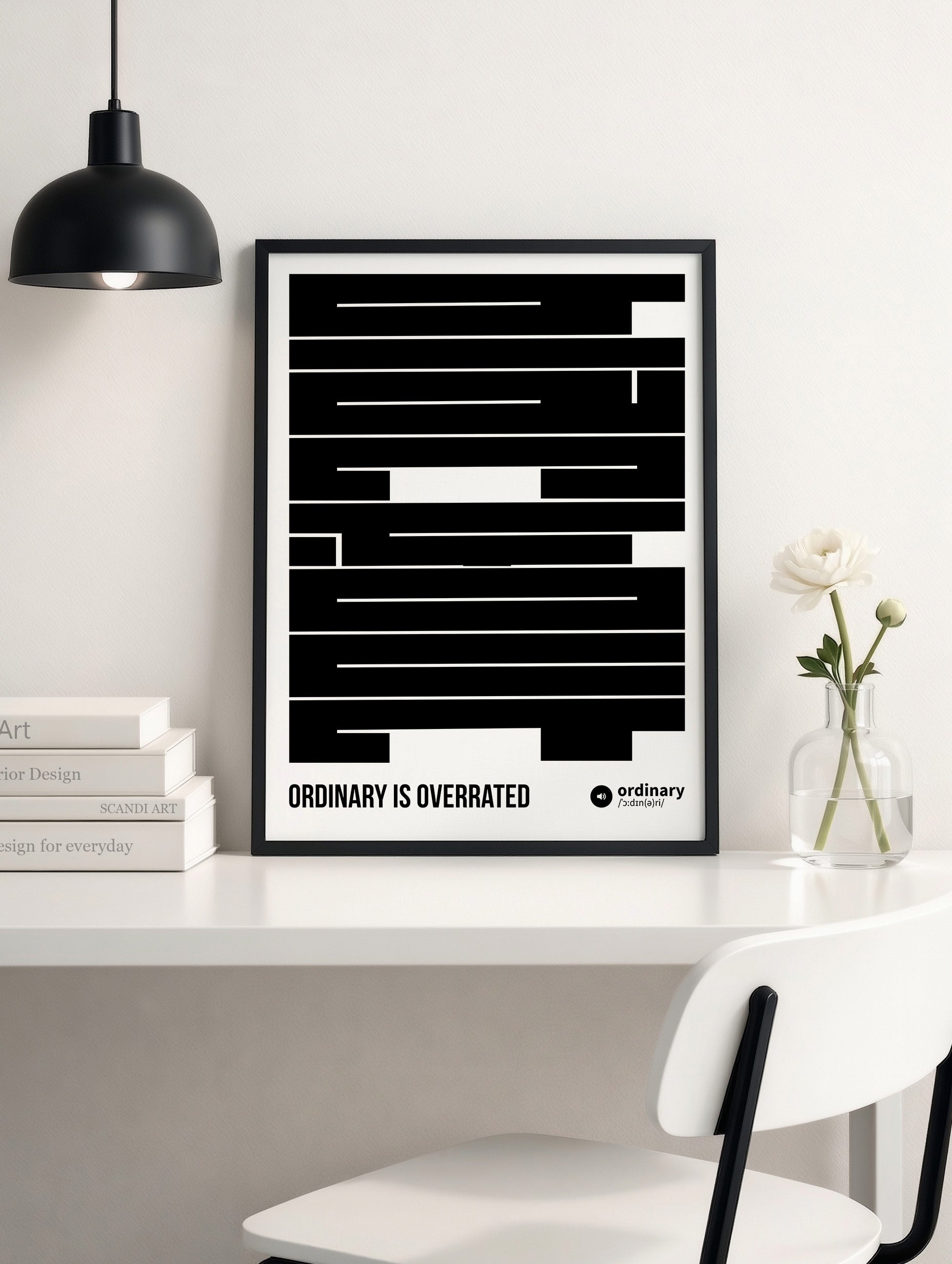Ordinary is Overrated Poster Mockup
