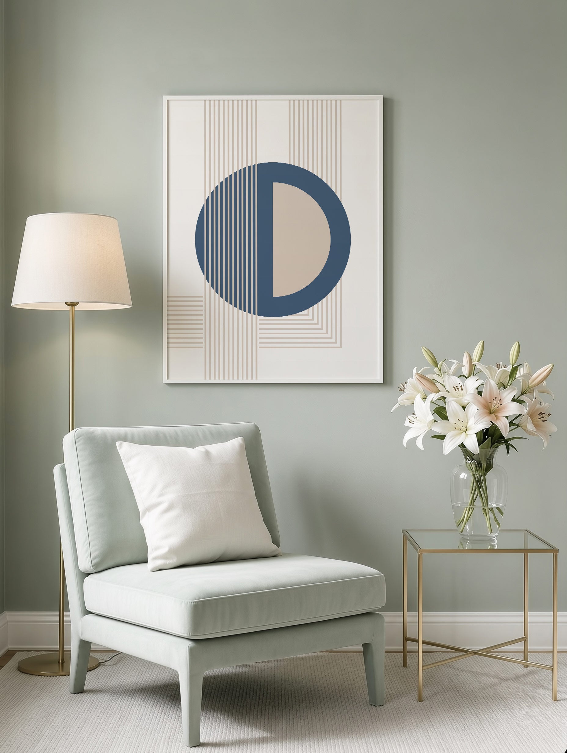 Monogram Linework Poster
