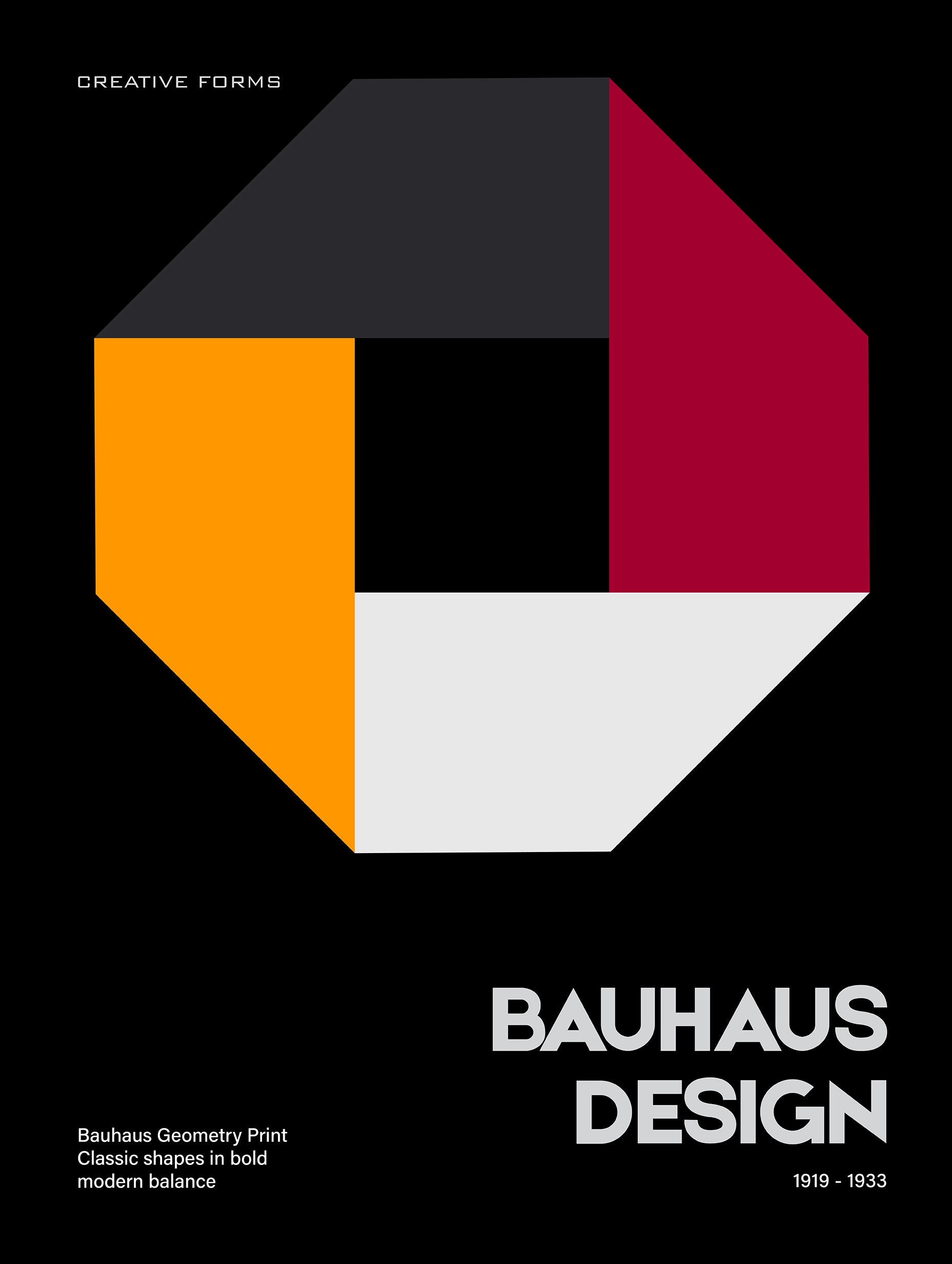 Bauhaus Block Form Poster