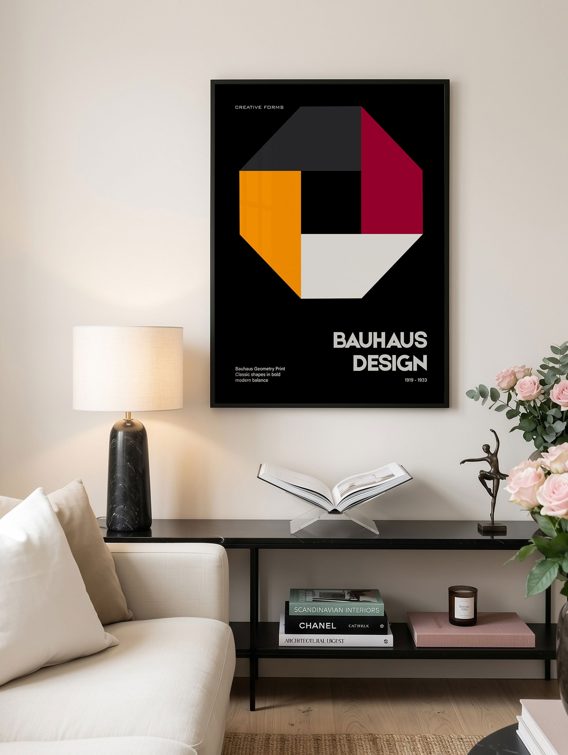 Bauhaus Block Form Poster Mockup