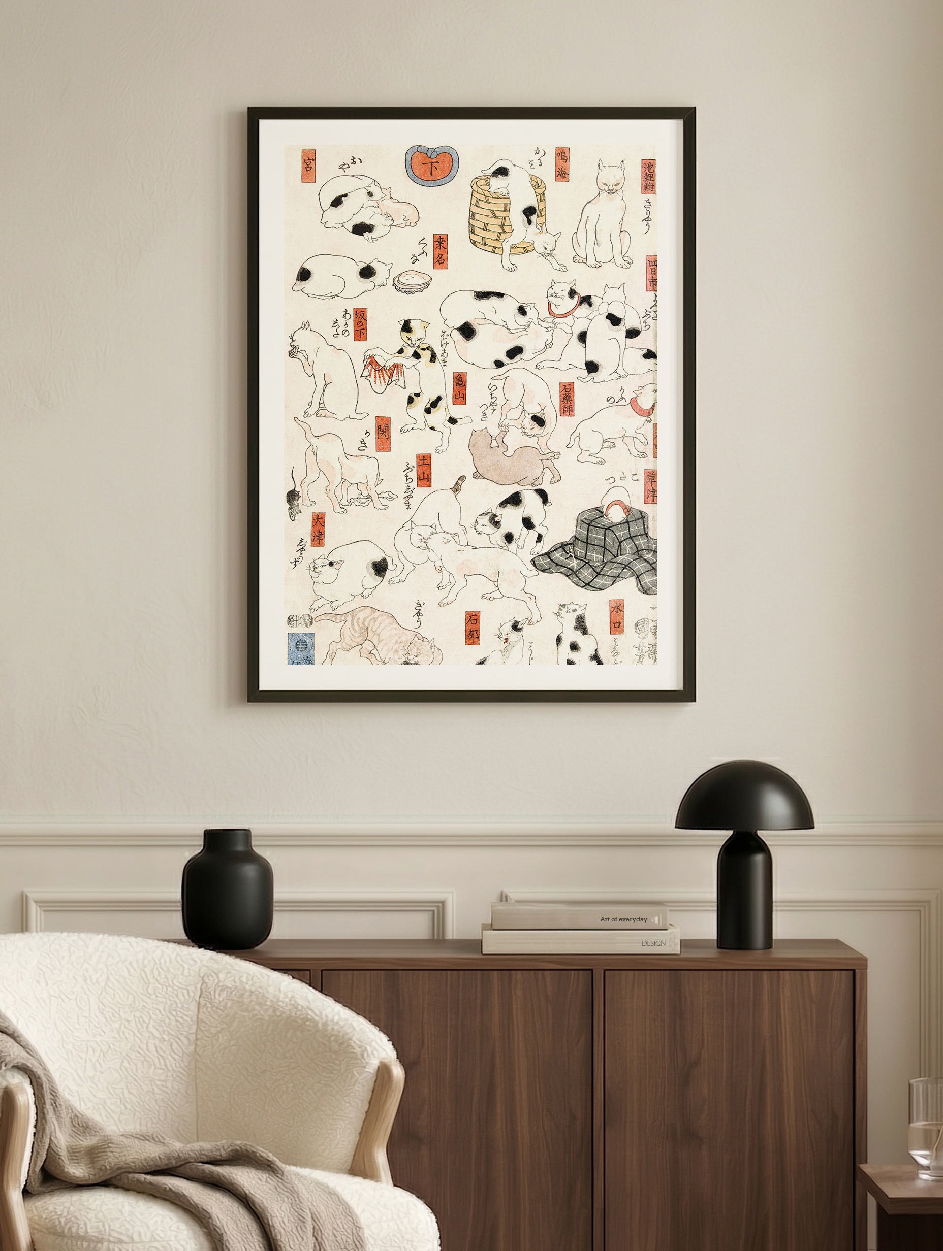 Cats Poster - Utagawa Mockup