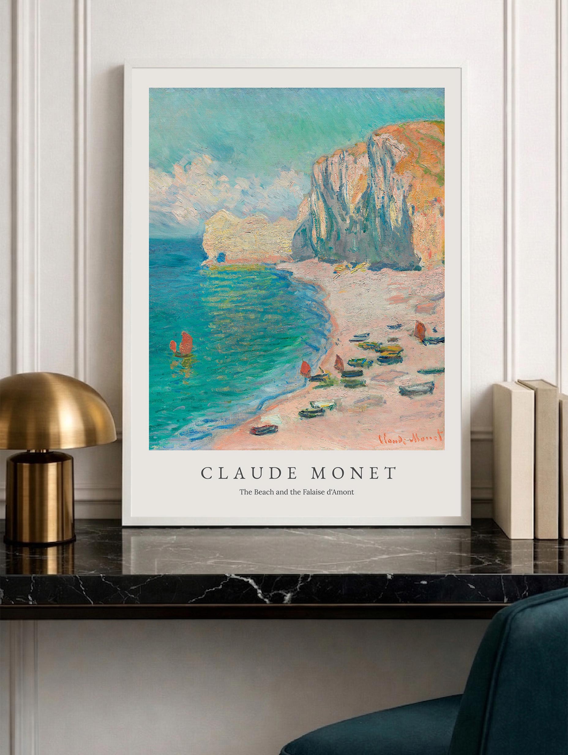 The Beach and the Falaise d'Amont - Claude Monet Mockup