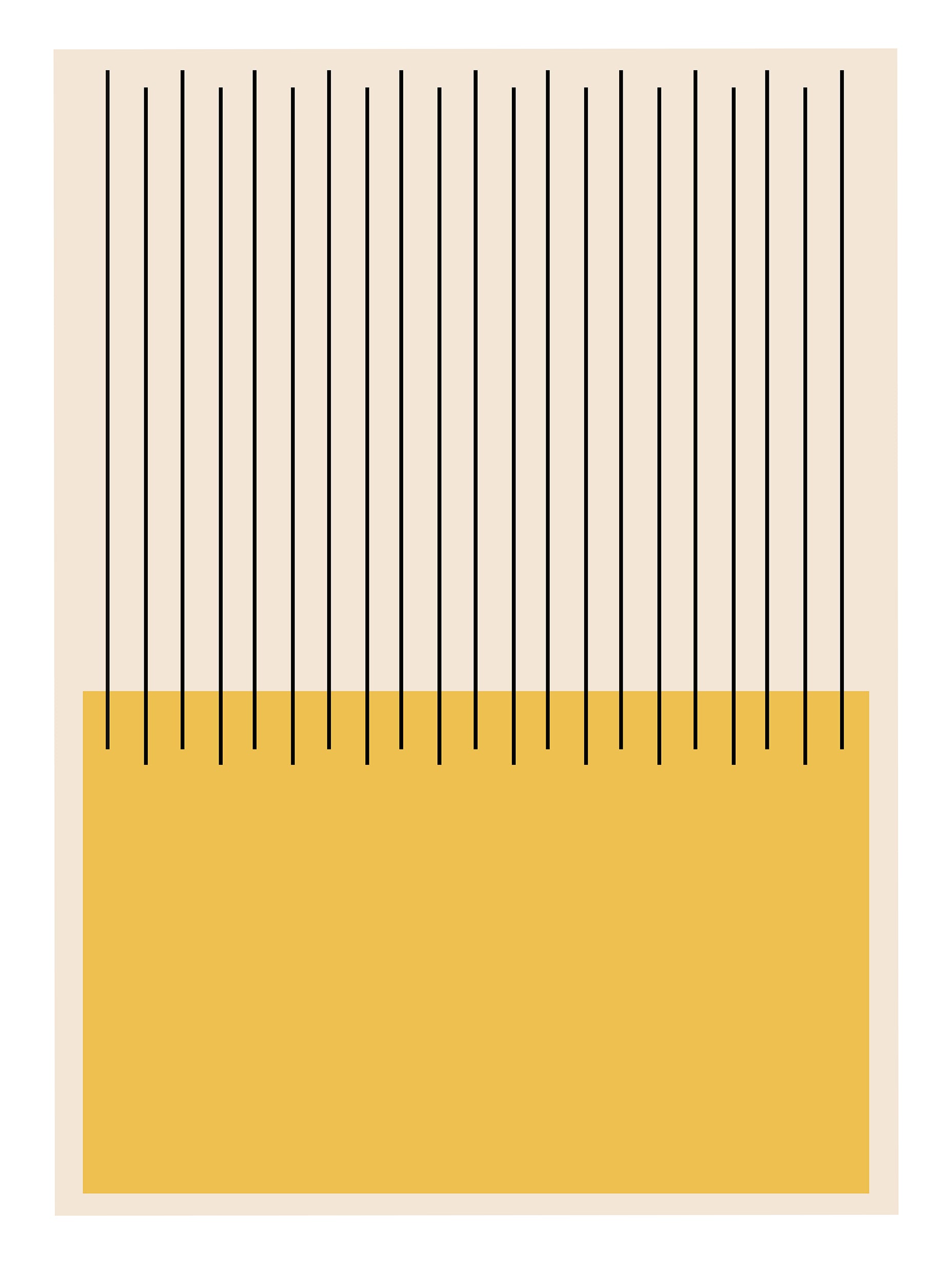 Senapsfärgad linjeposter