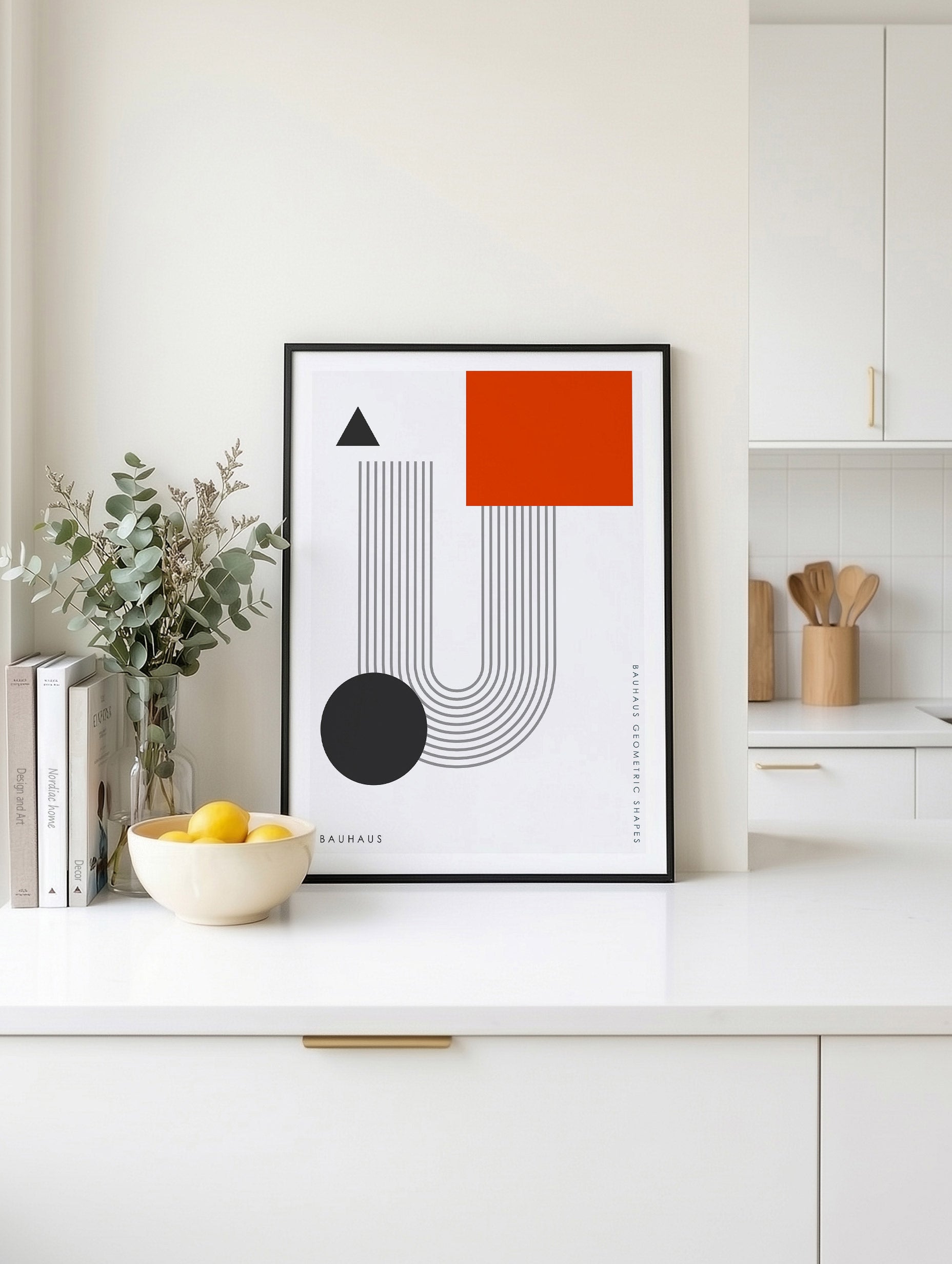 Bauhaus Geometriska Former Poster