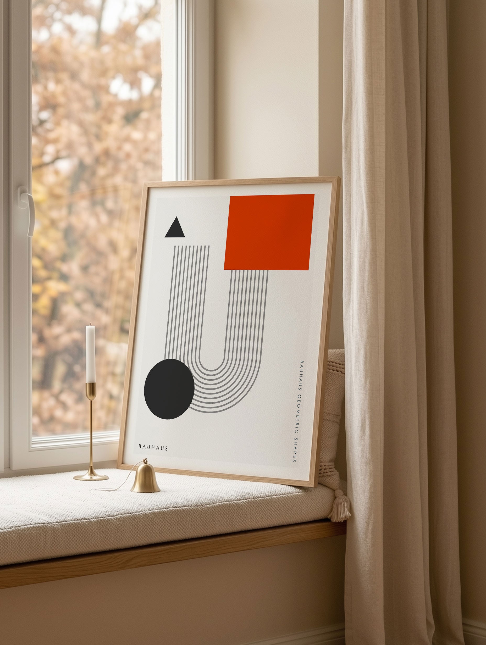 Bauhaus Geometriska Former Poster