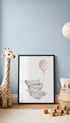 Little Raccoon with Balloon Poster Mockup
