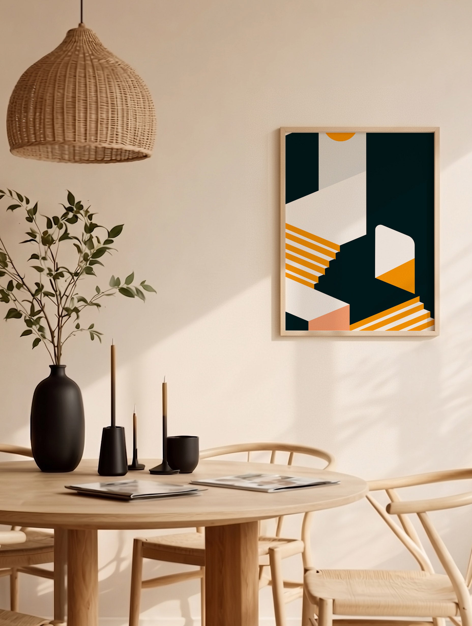 Modern tröskelgeometri-affisch